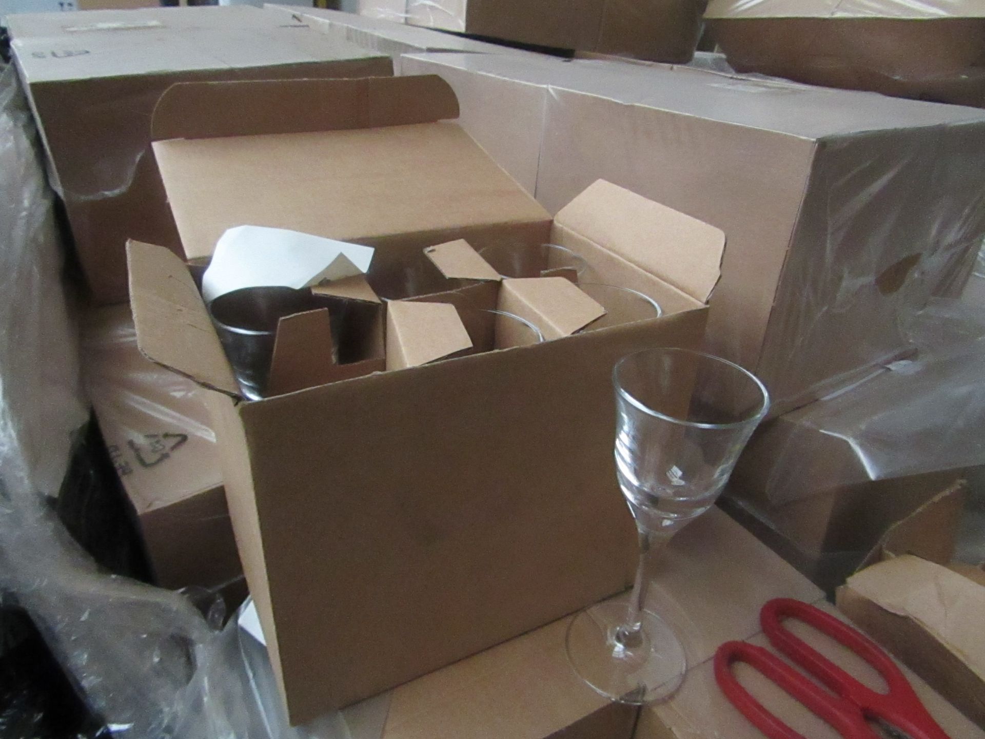 2x Long Stem Glasses (Box of 6) - New & Boxed.