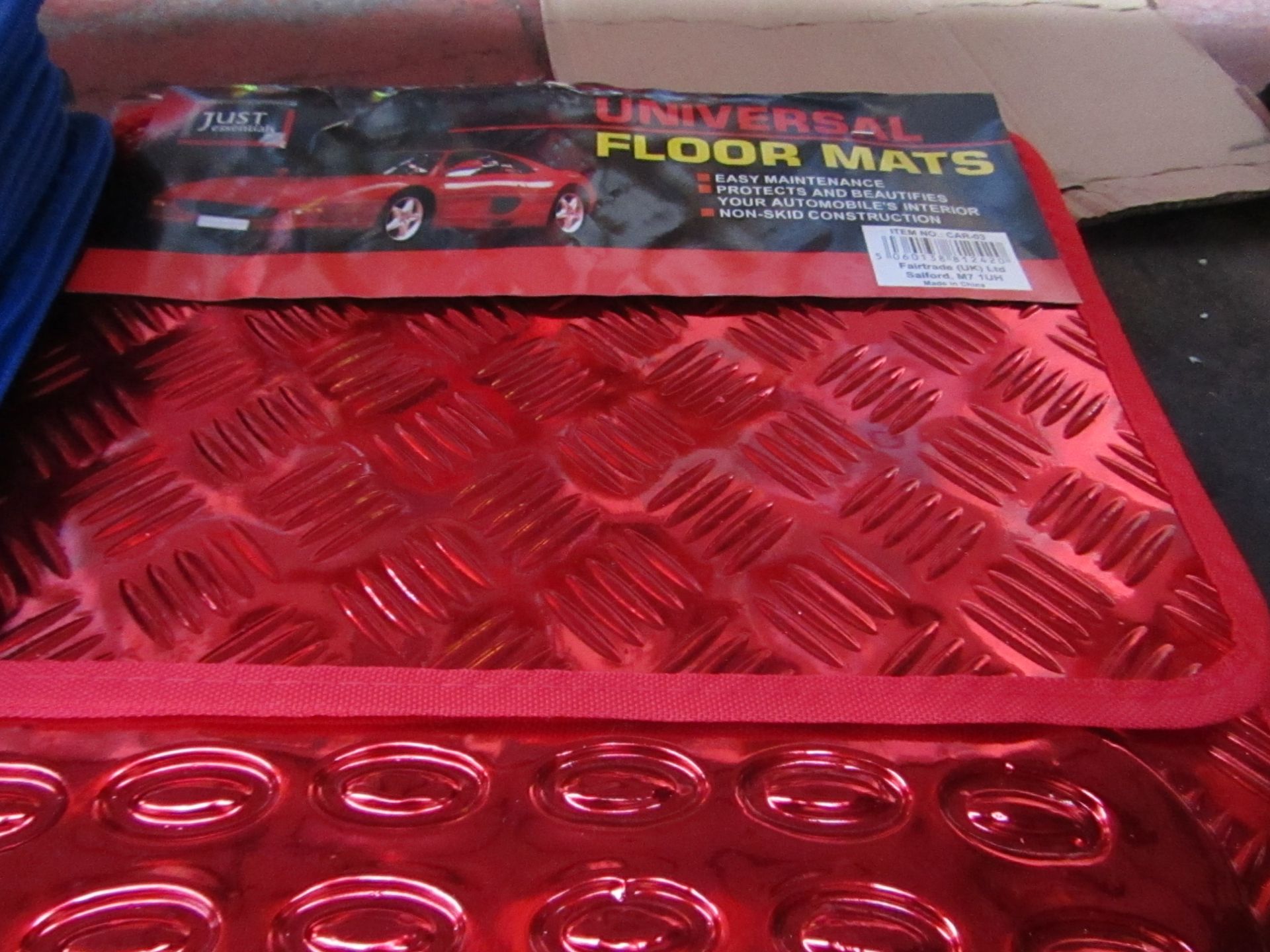 Just Essentials - Universal Floor Car Mat Set - Metallic RED - Unused.