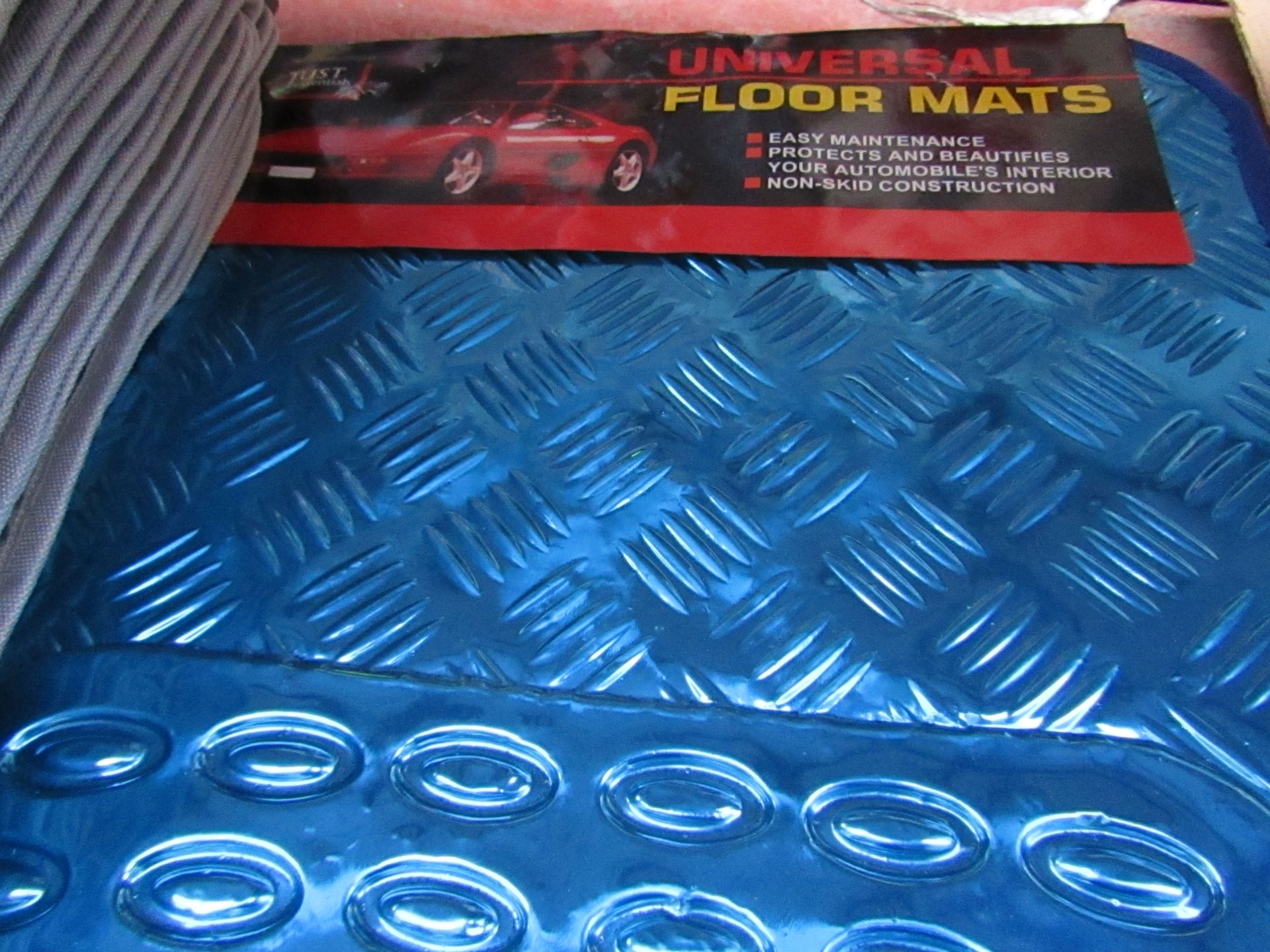 Just Essentials - Universal Floor Car Mat Set - Metallic BLUE - Unused.