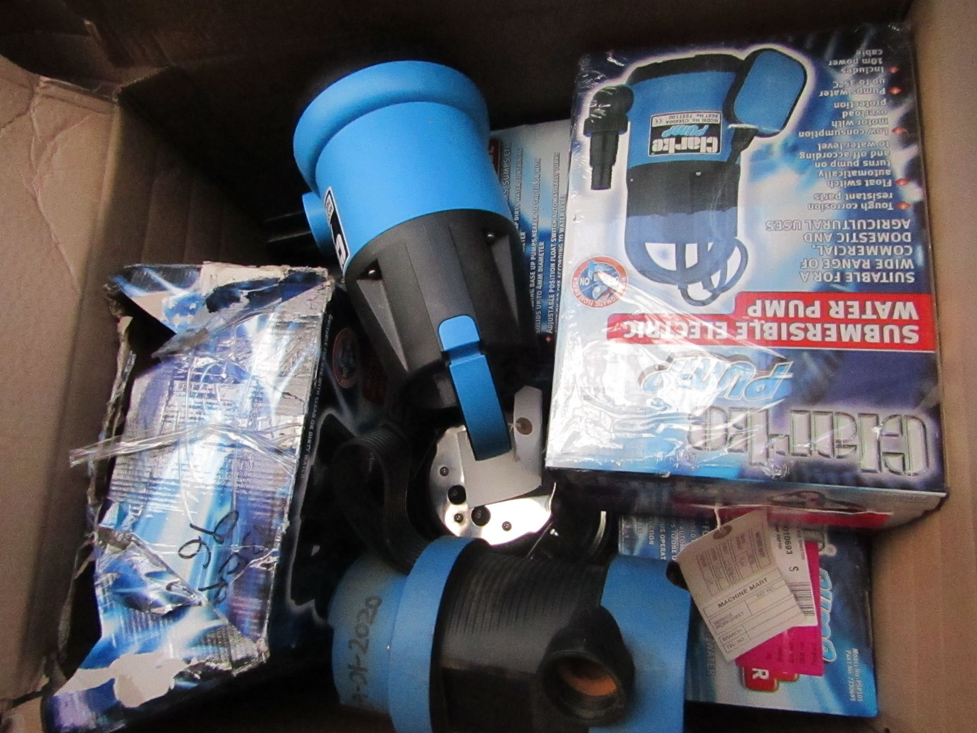 7x Various Water Pumps From Clarke, This lot is a Machine Mart product which is raw and completely