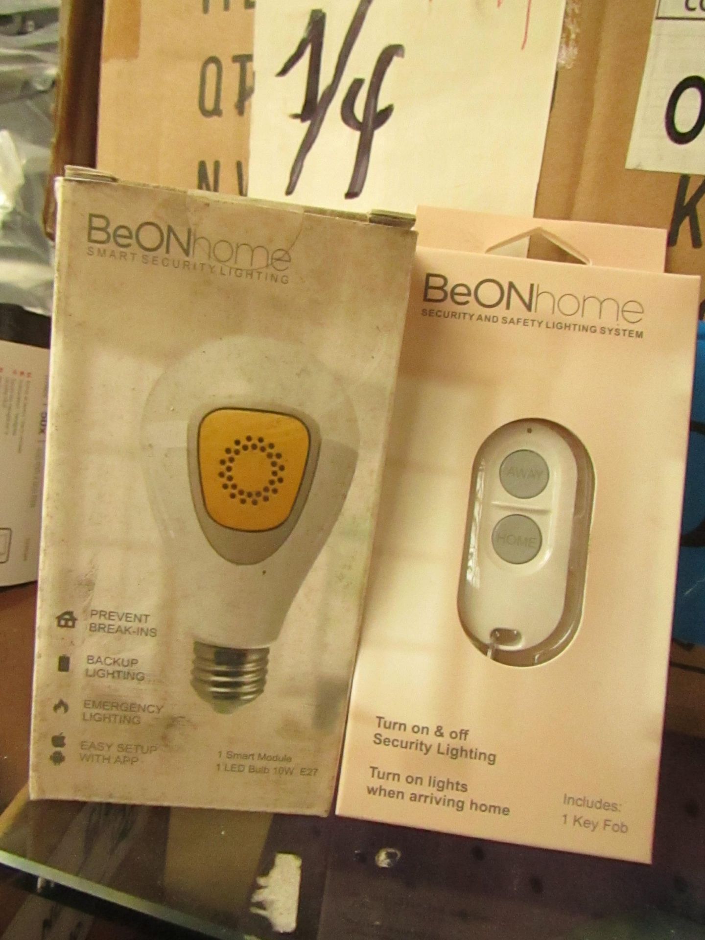Be on Home - Smart Security Light bulb & Be on Home Remote - LED 10W Bulb - New & Boxed