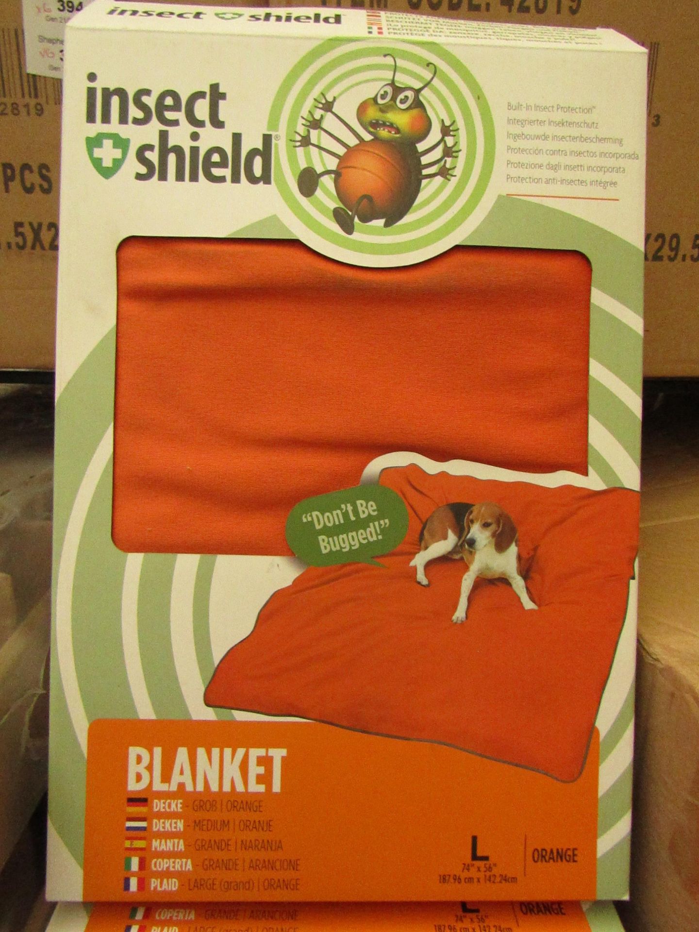 1 x Insect Shield Outdoor Protection Blanket size L 74" x 56" RRP £29.99 new & packaged