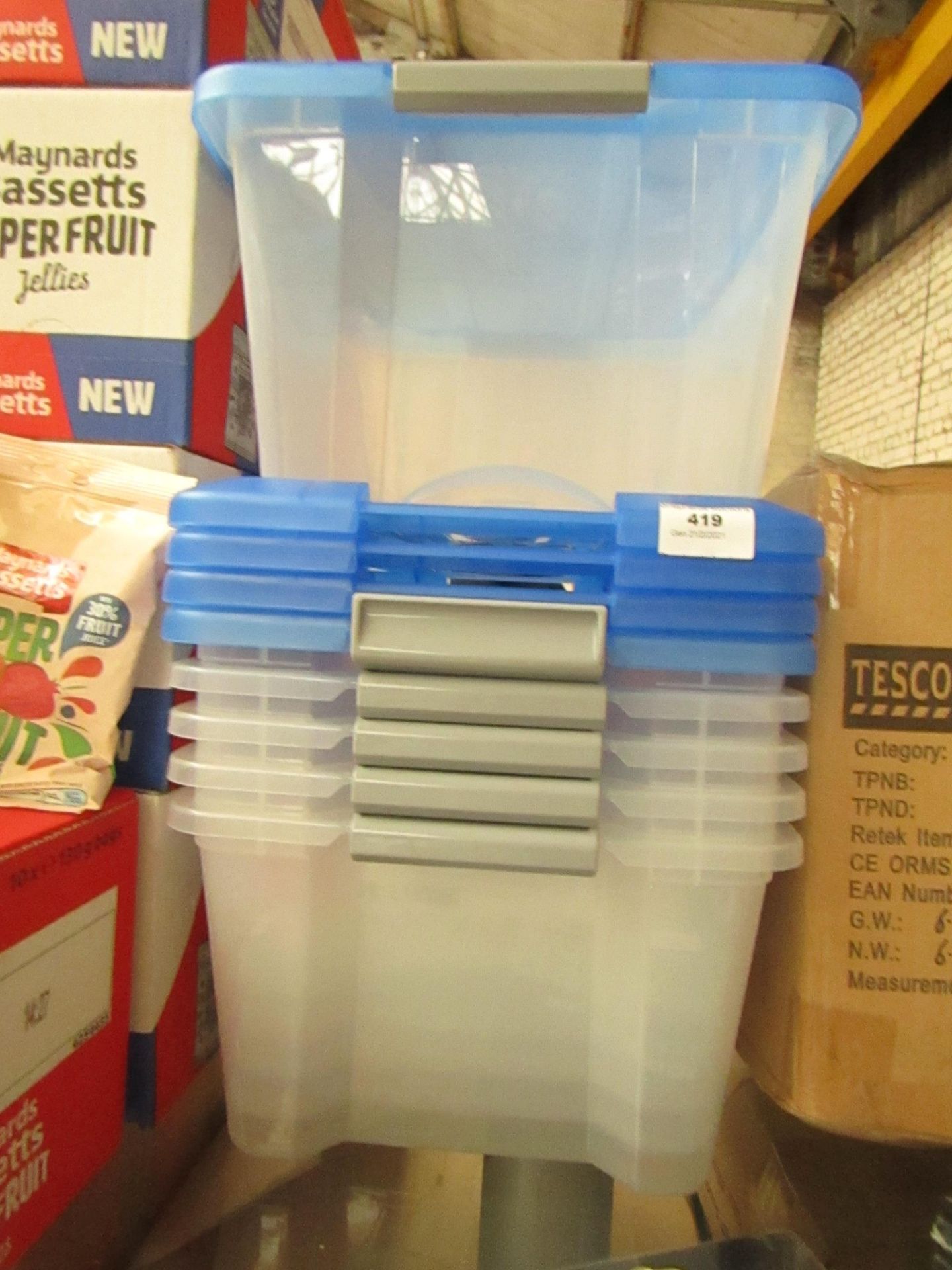 Approx 5x Storage Containers - New