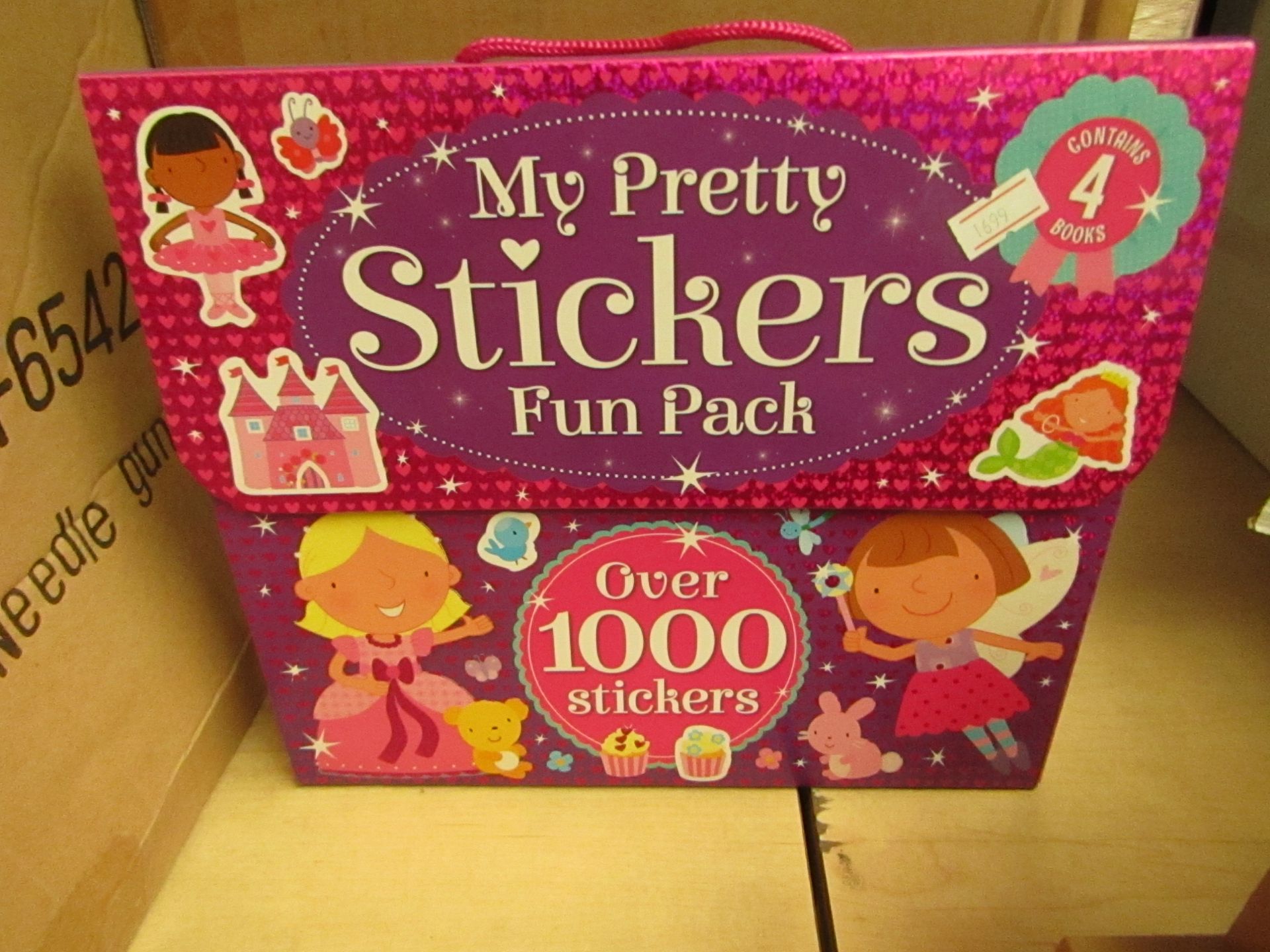 Box of 6 "My Pretty Stickers Fun Pack", each one contains 4 books and over 1000 stickers - Boxed &