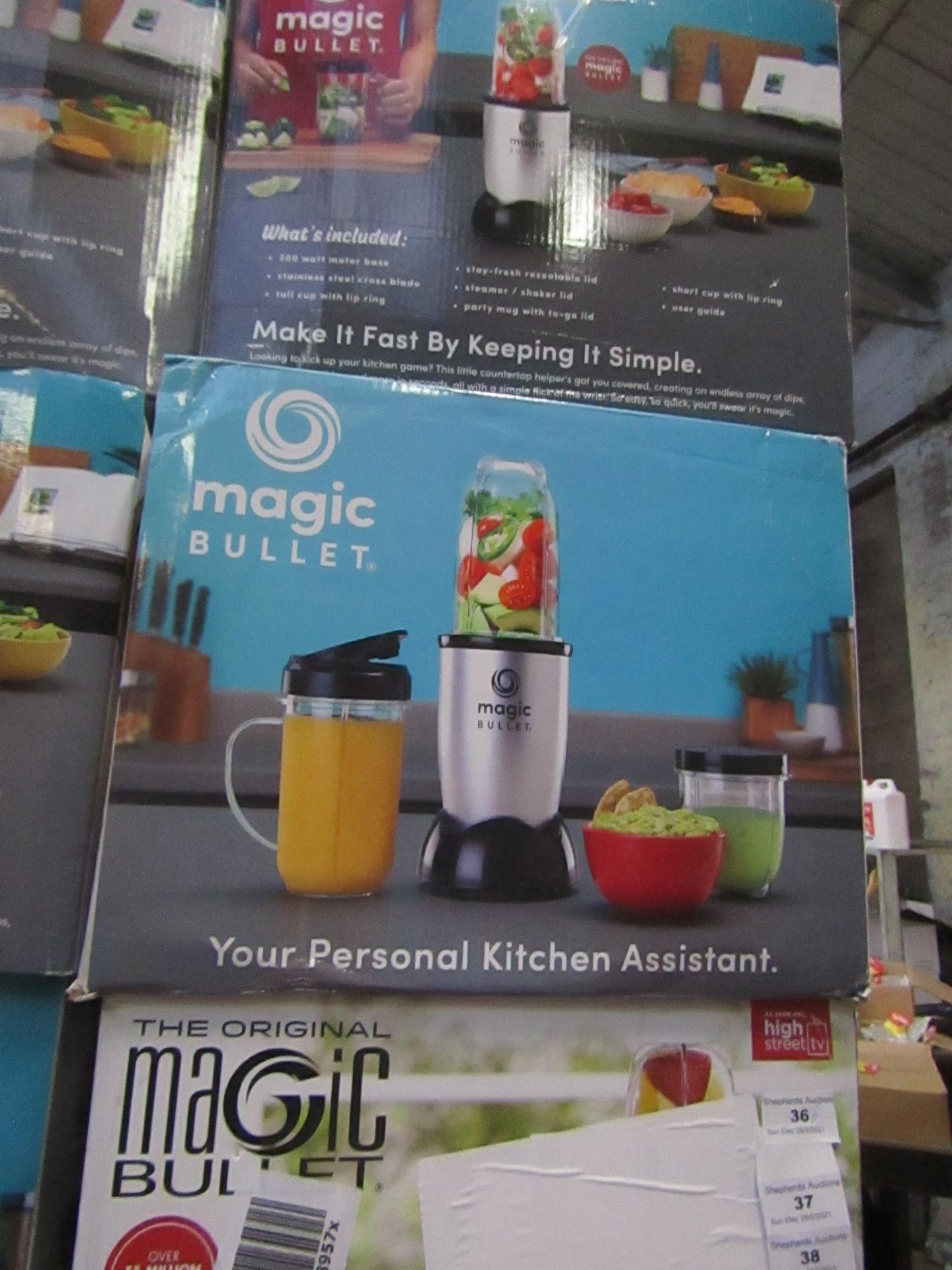 | 6X | THE MAGIC BULLET BLENDER | UNCHECKED AND BOXED | NO ONLINE RESALE | SKU C5060191467360 |