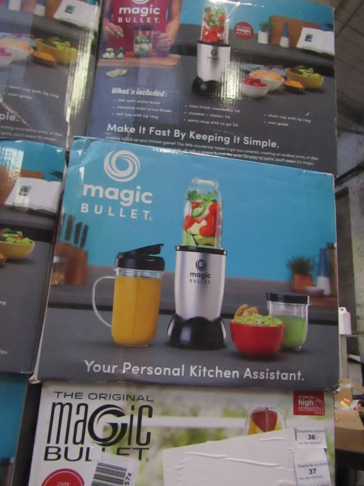 | 6X | THE MAGIC BULLET BLENDER | UNCHECKED AND BOXED | NO ONLINE RESALE | SKU C5060191467360 |