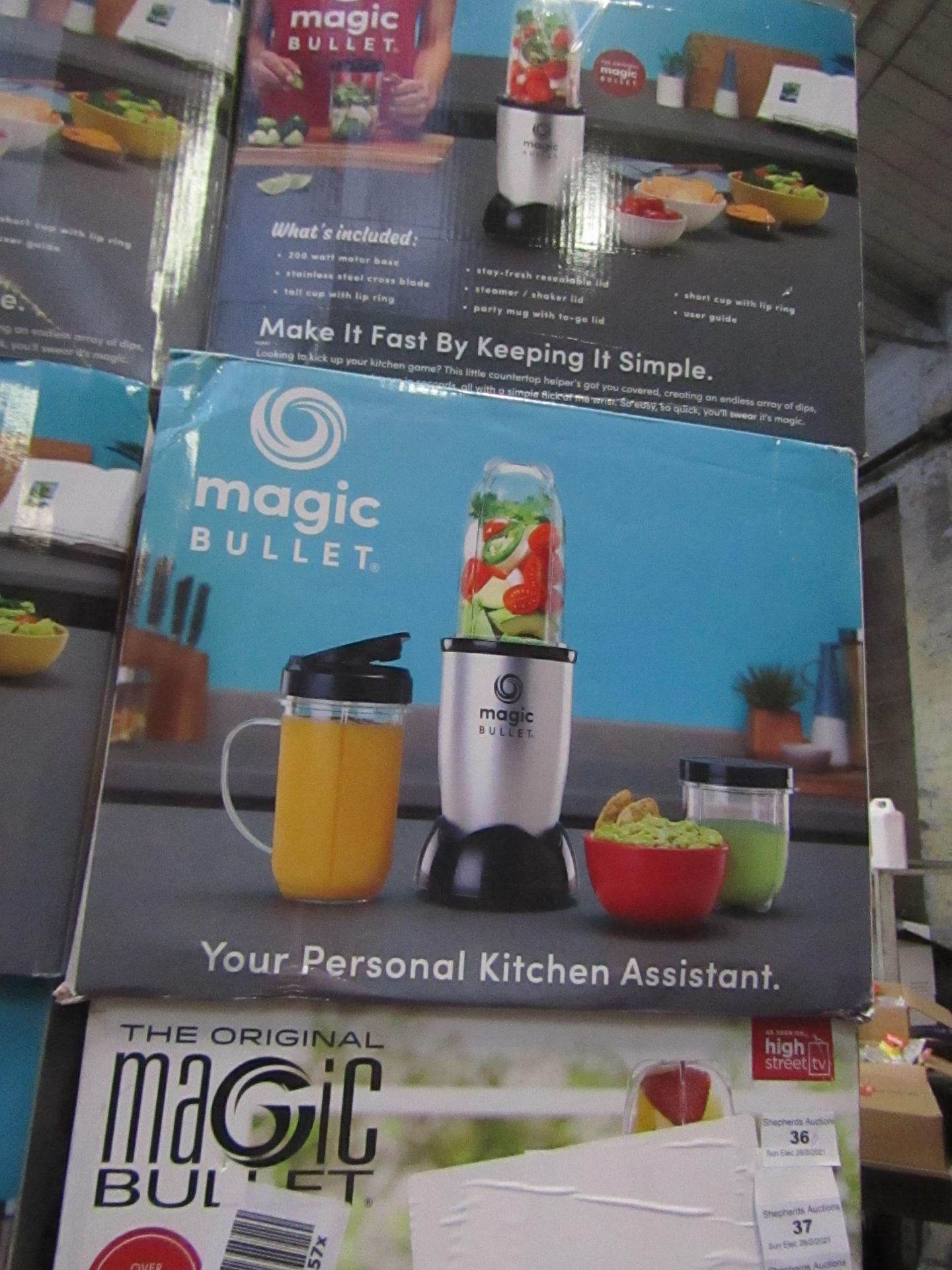 | 6X | THE MAGIC BULLET BLENDER | UNCHECKED AND BOXED | NO ONLINE RESALE | SKU C5060191467360 |