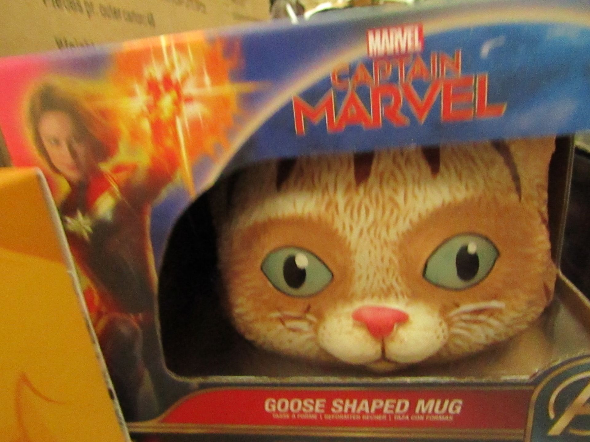 Marvel Captain Marvel goose shaped mug, new and boxed.