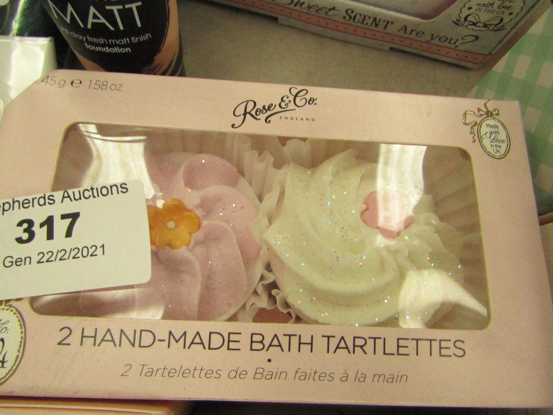 Rose & Co - 2 Hand Made Bath Tartlettes - Unused.