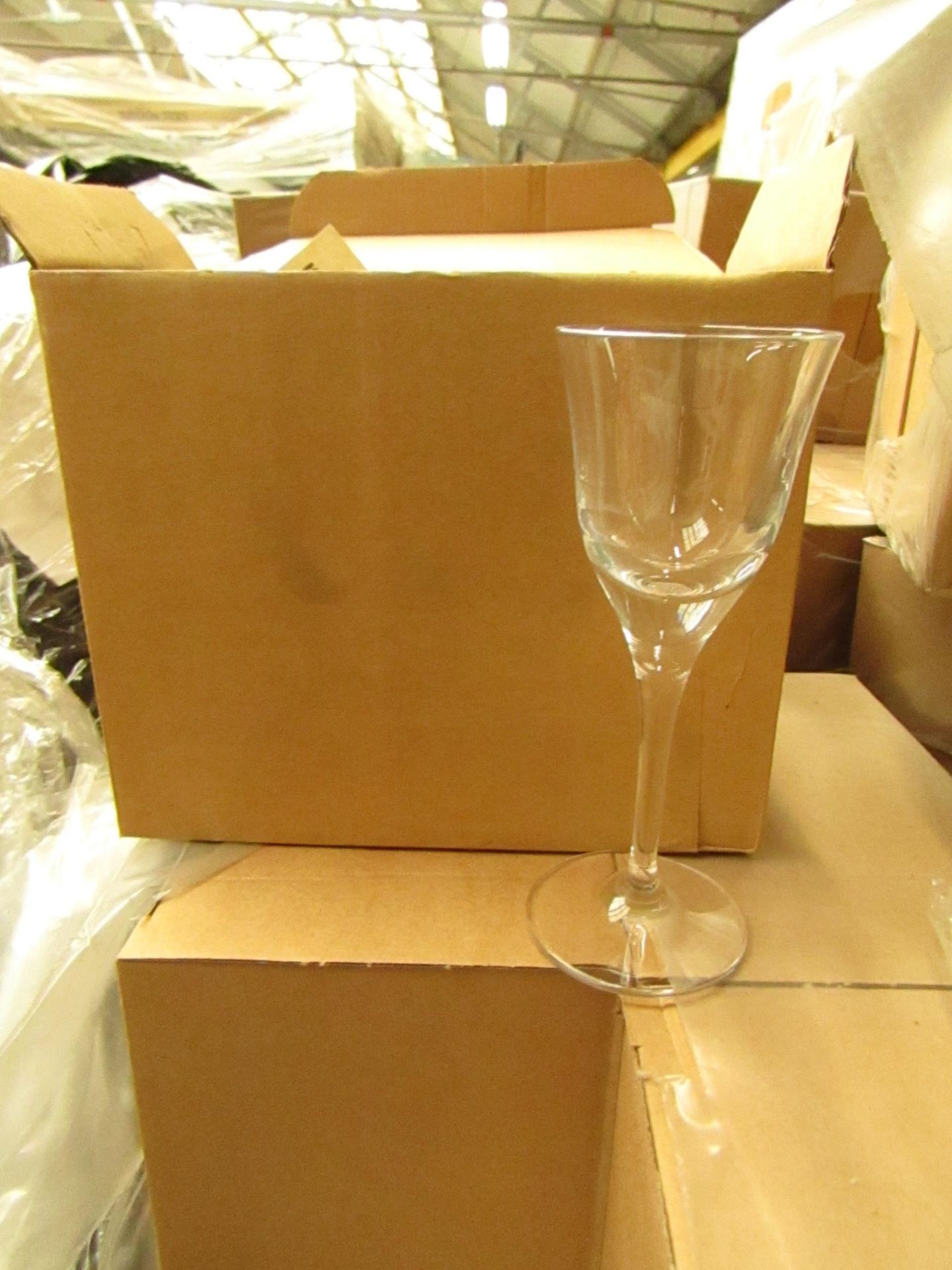 4x Long Stem Glasses (Box of 6) - New & Boxed.