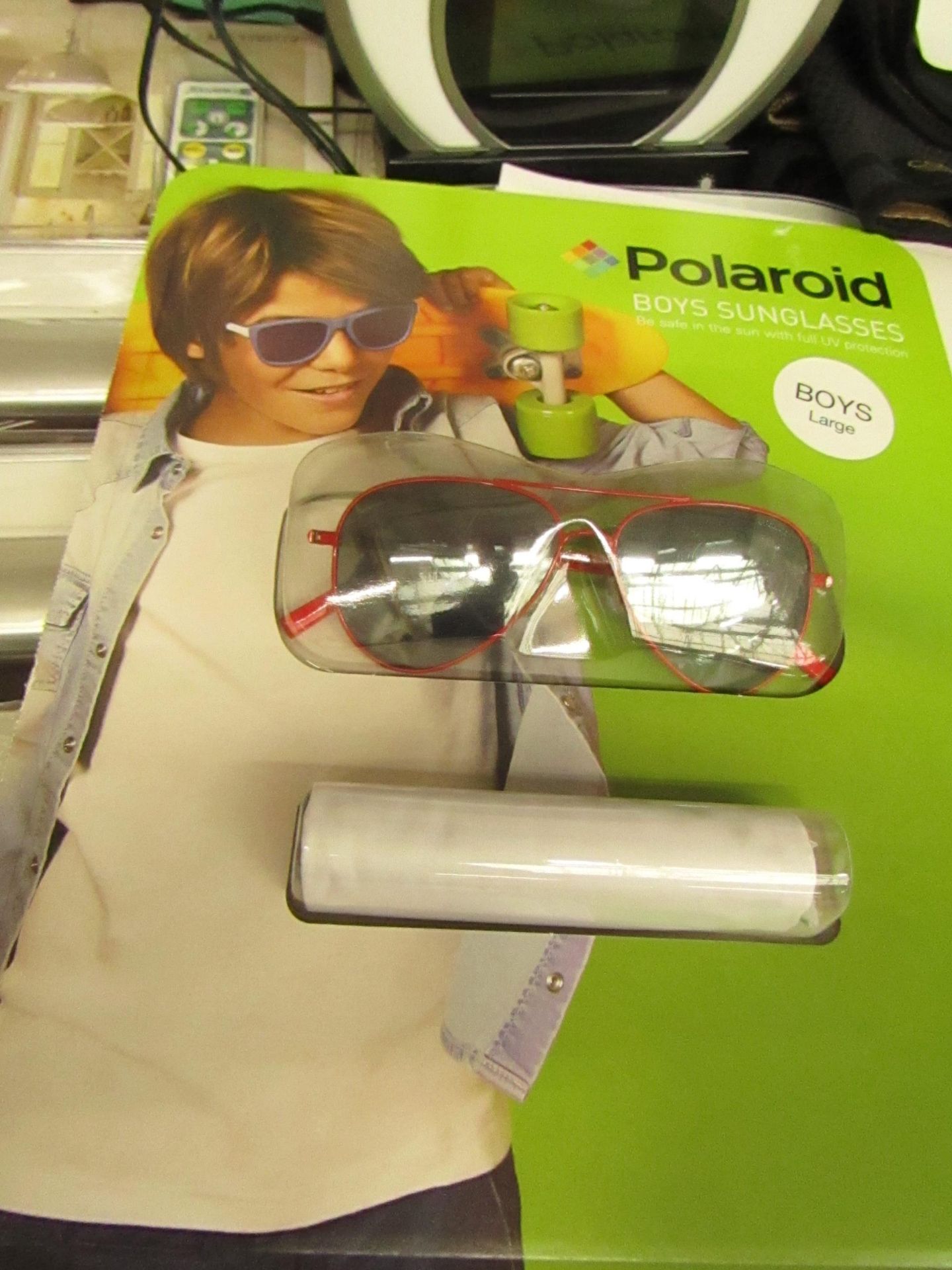 Polaroid - Sunglasses (Boys) Red - Size Medium - New & Packaged.