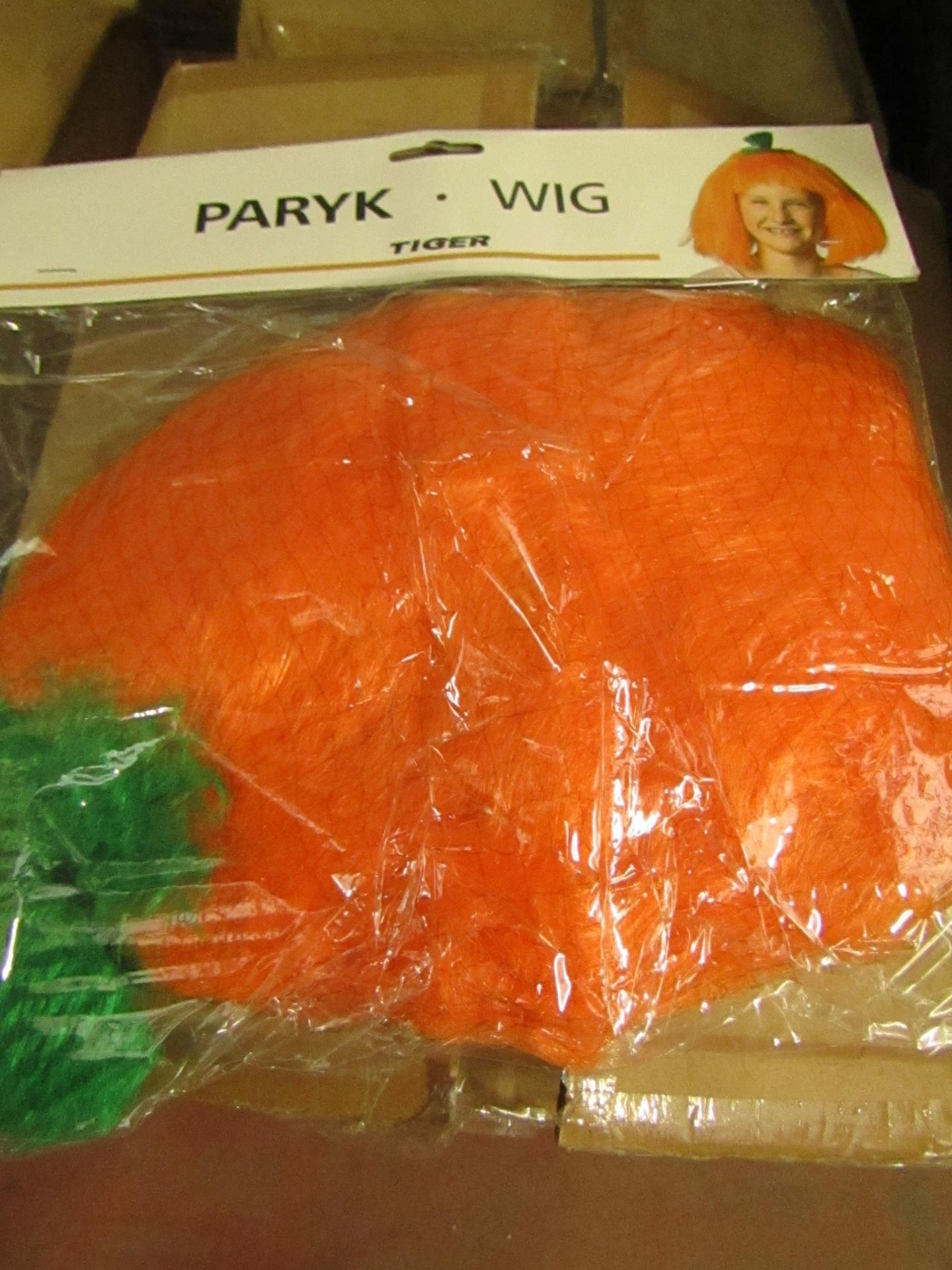 10x Tiger Paryk Wig (Pumpkin Design) - New & Packaged