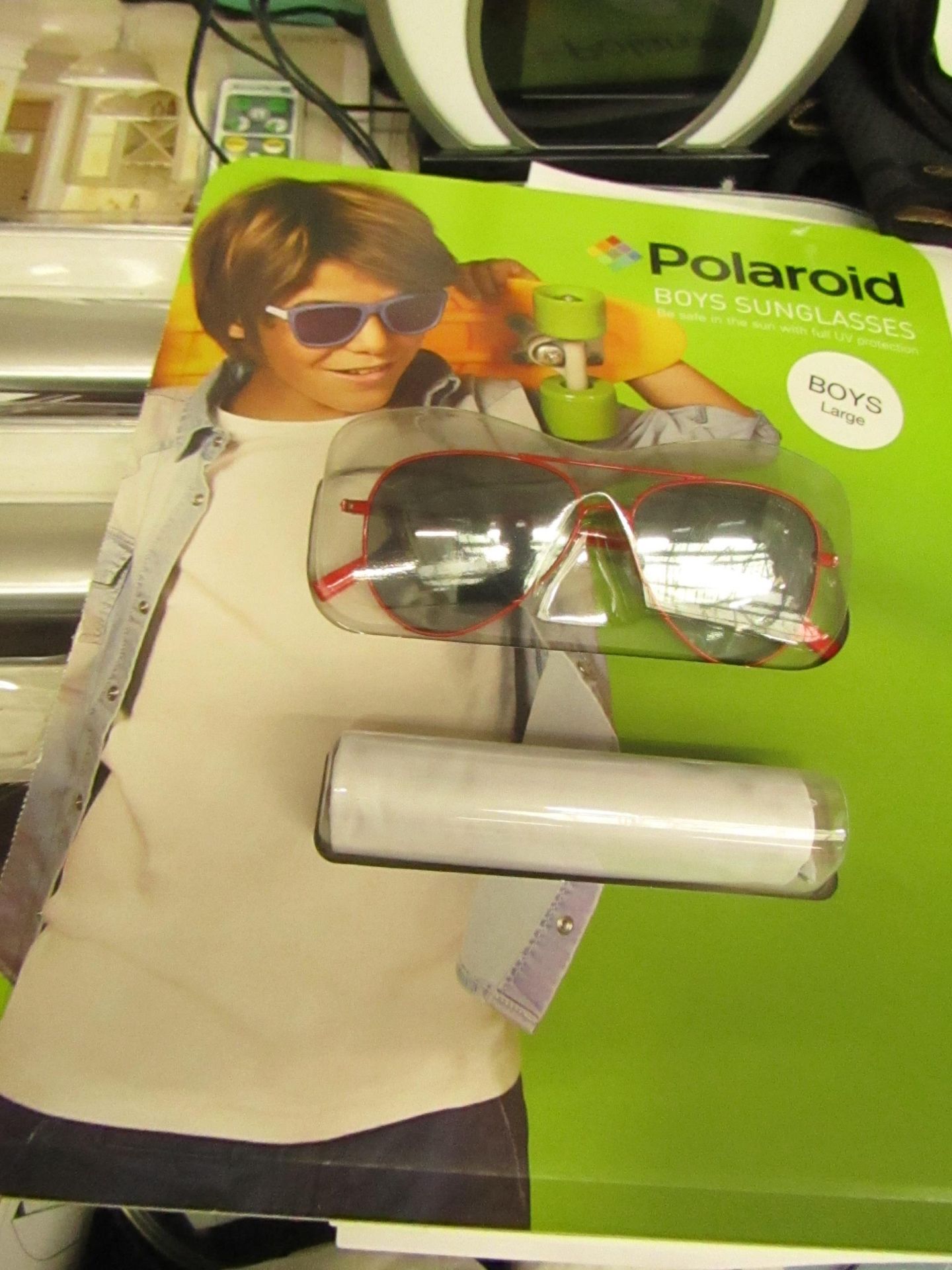 Polaroid - Sunglasses (Boys) Red - Size Medium - New & Packaged.