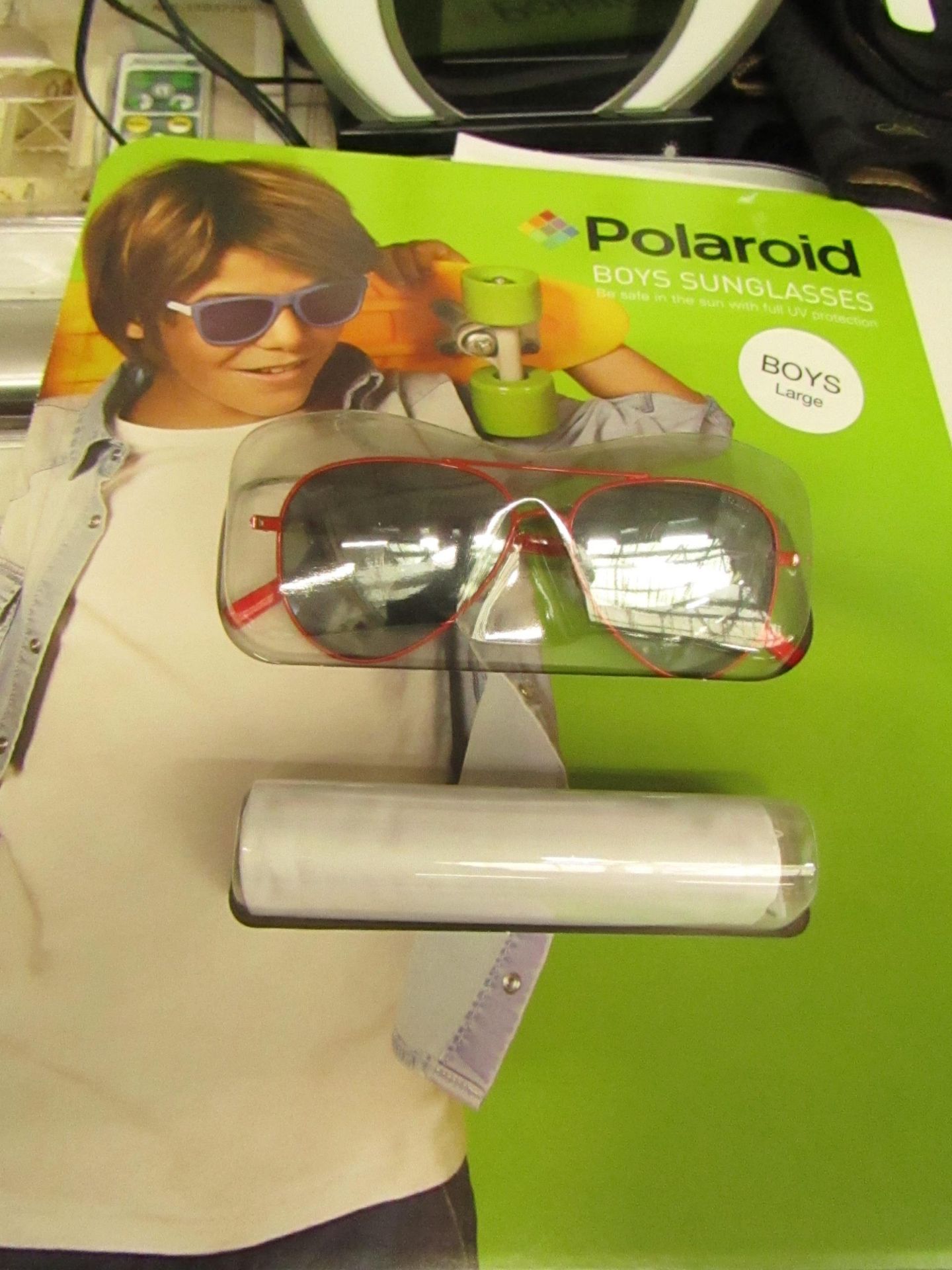 Polaroid - Sunglasses (Boys) Red - Size Medium - New & Packaged.