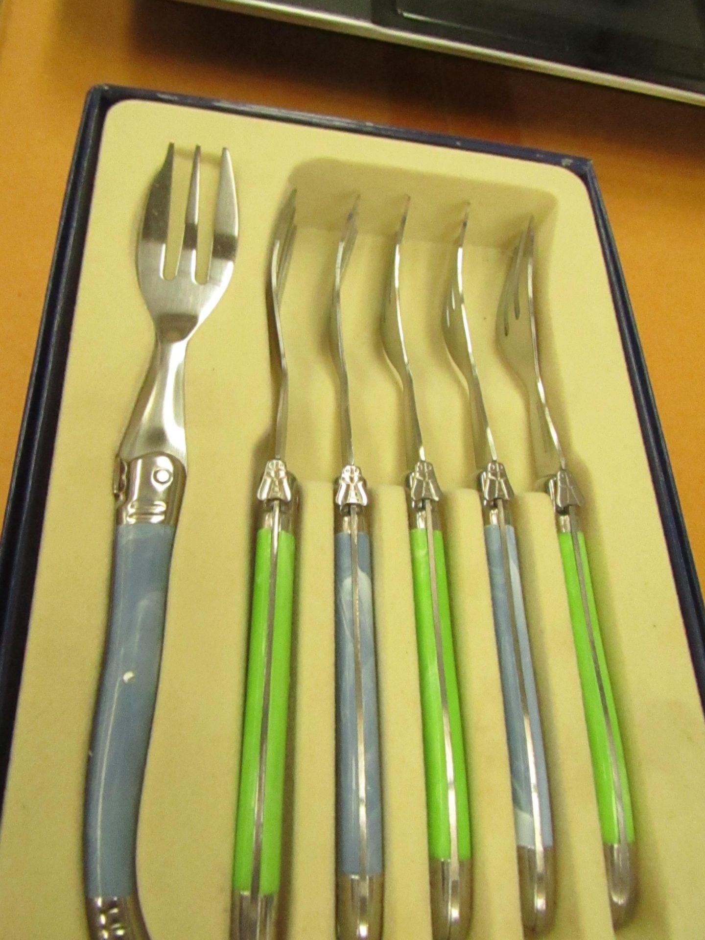 6X Laguiole Cake Fork set new and boxed