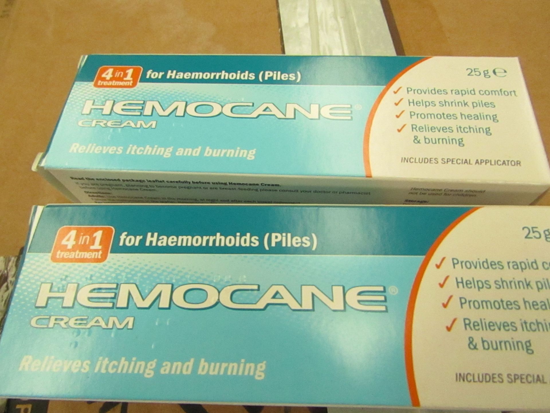 2x Hemocane - Haemorrhoids (Piles) Cream - 25g - Unused & Boxed. BBD 05/2021.