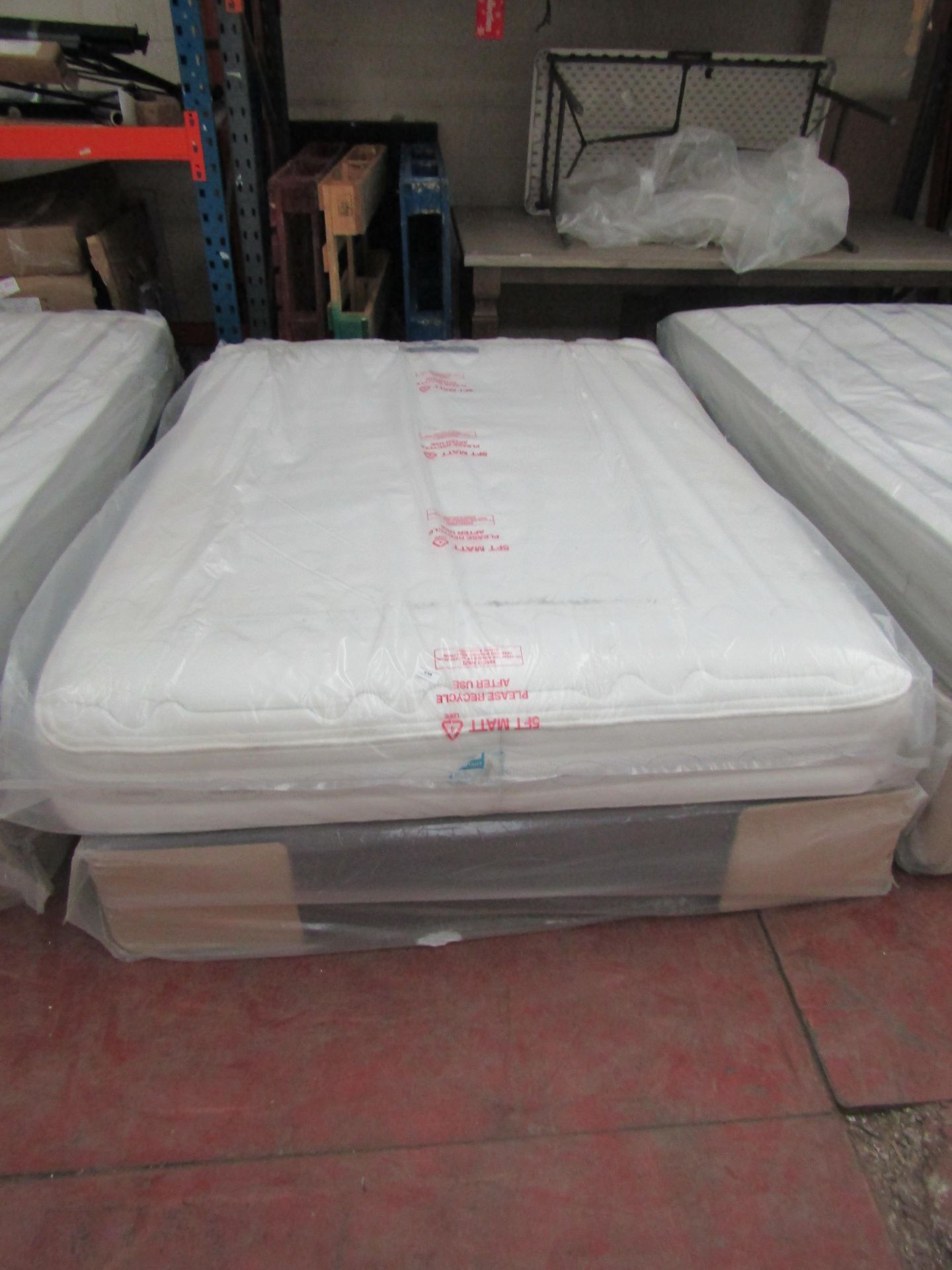 Silent night Kingsize mattress with divan base, ex-display so item may contain a few marks etc.