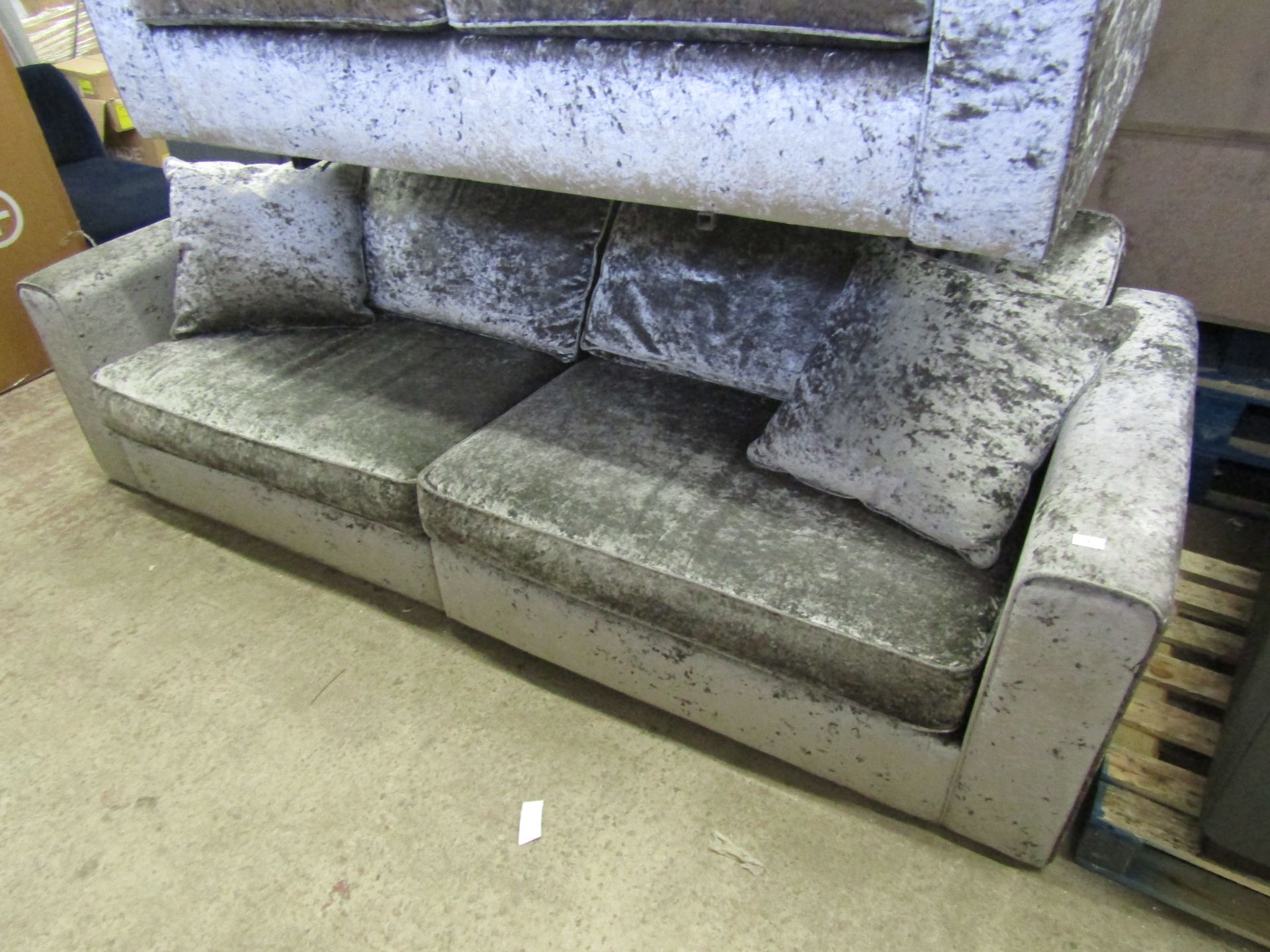 Costco crushed velvet 3 seater sofa (comes in 2 halfs for ease of movement, in very good condition