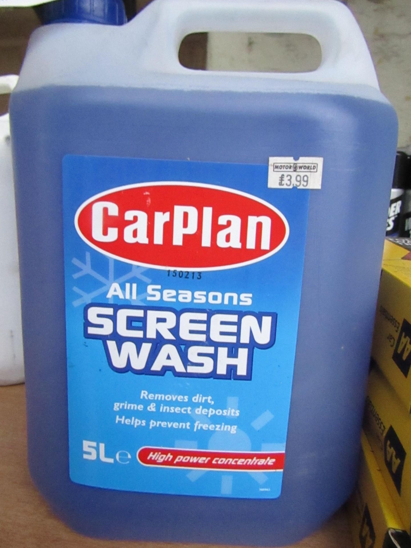 Carplan - All Seasons Screen Wash - 5 Litre - Unused & Sealed.