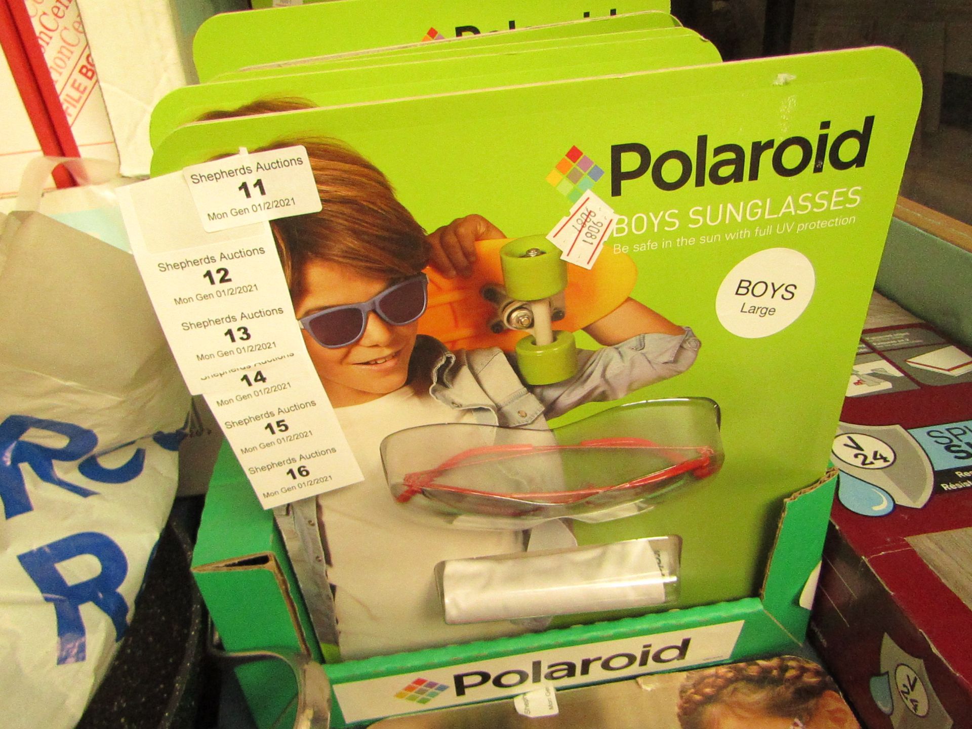Polaroid - Sunglasses (Boys) Red - Size Medium - New & Packaged.