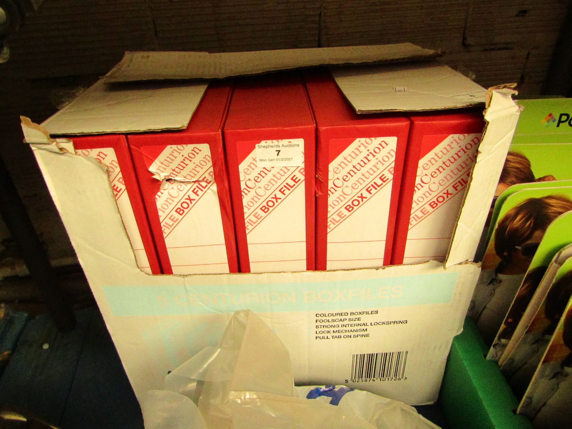 5x Centurion Red Box Files - Unused & Boxed.