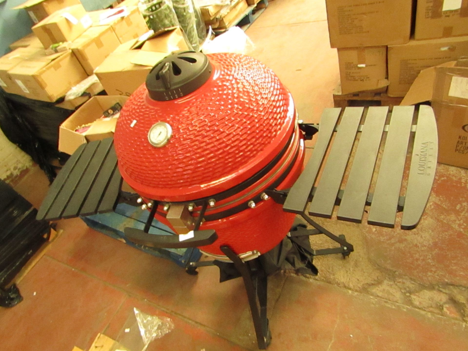 Louisiana Grills - 24" (60 cm) Ceramic Kamado Charcoal Barbecue in Red - RRP £889 @ ebay Item in