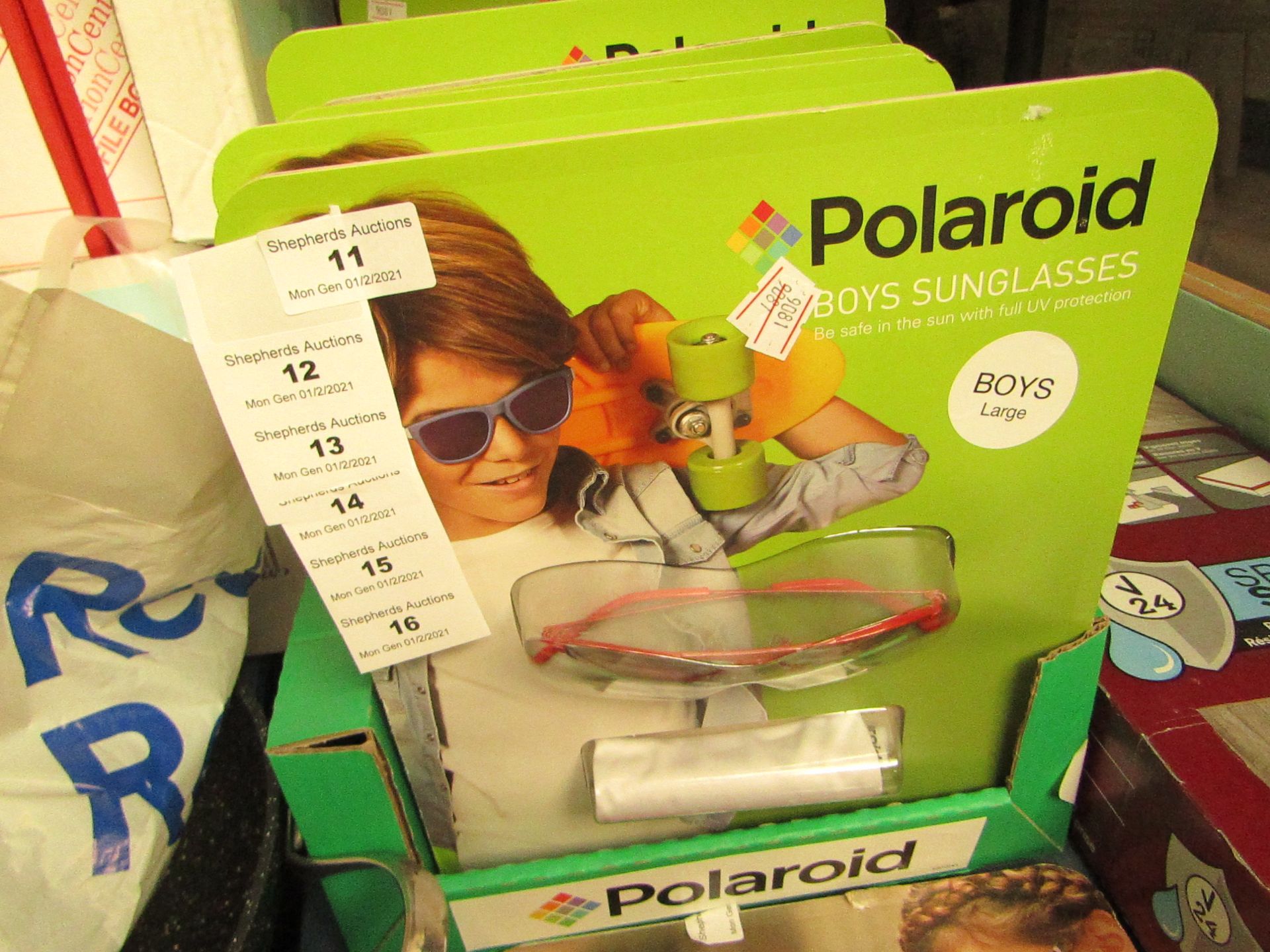 Polaroid - Sunglasses (Boys) Red - Size Medium - New & Packaged.