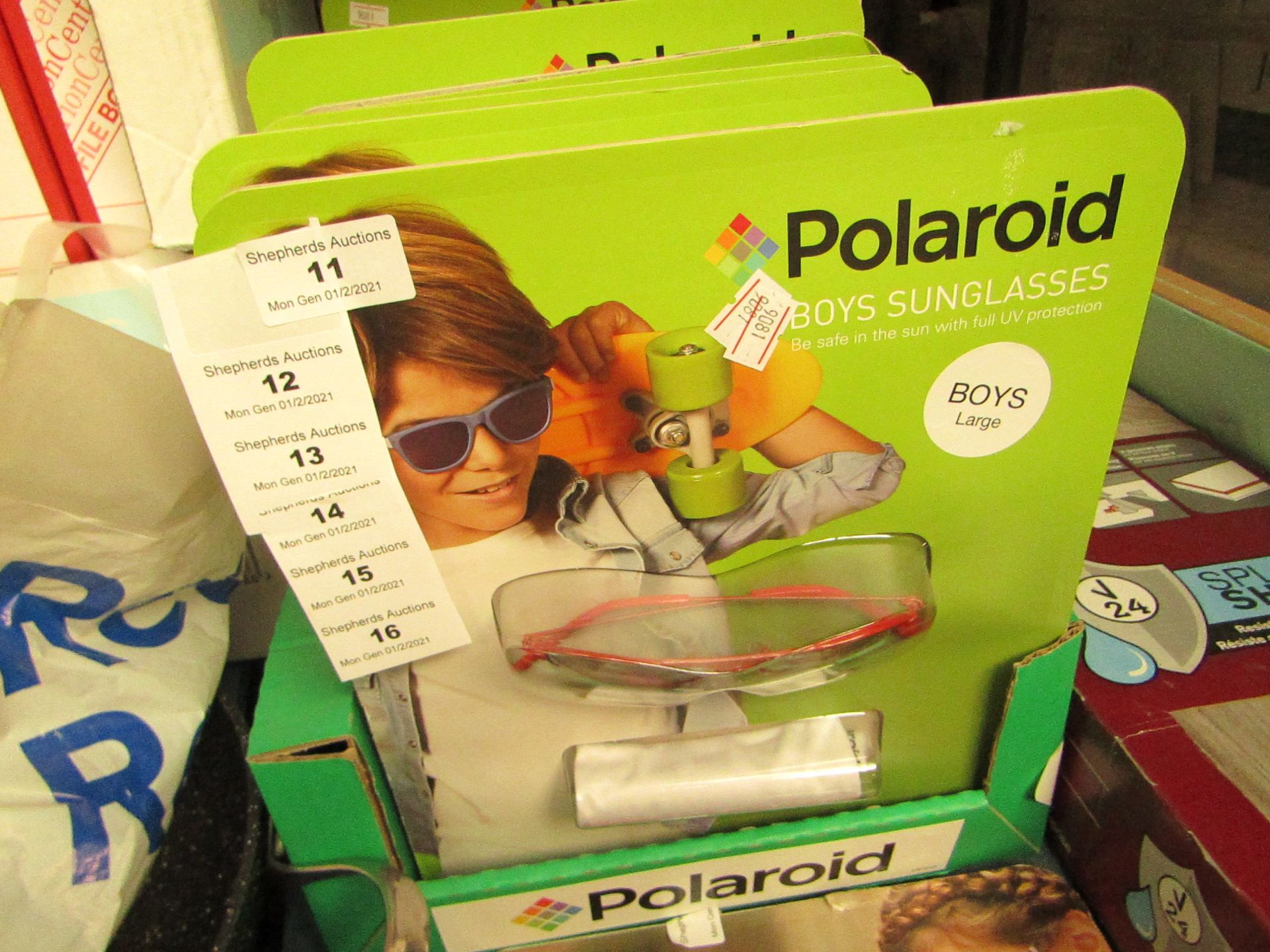 Polaroid - Sunglasses (Boys) Red - Size Medium - New & Packaged.