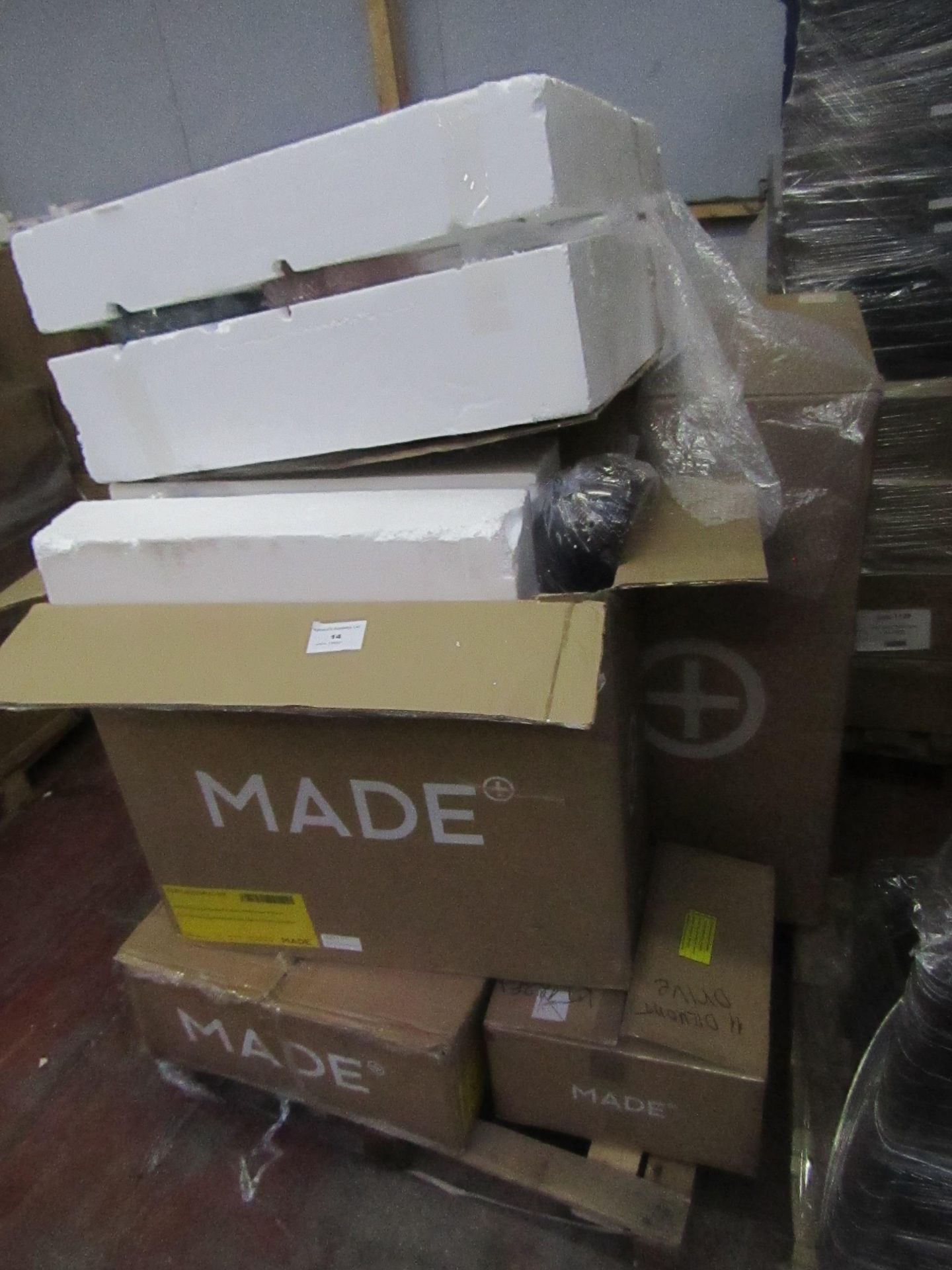 | 1X | PALLET OF MADE.COM FAULTY/MISSING PARTS CUSTOMER RETURNS | CUSTOMER RETURNS | please note all