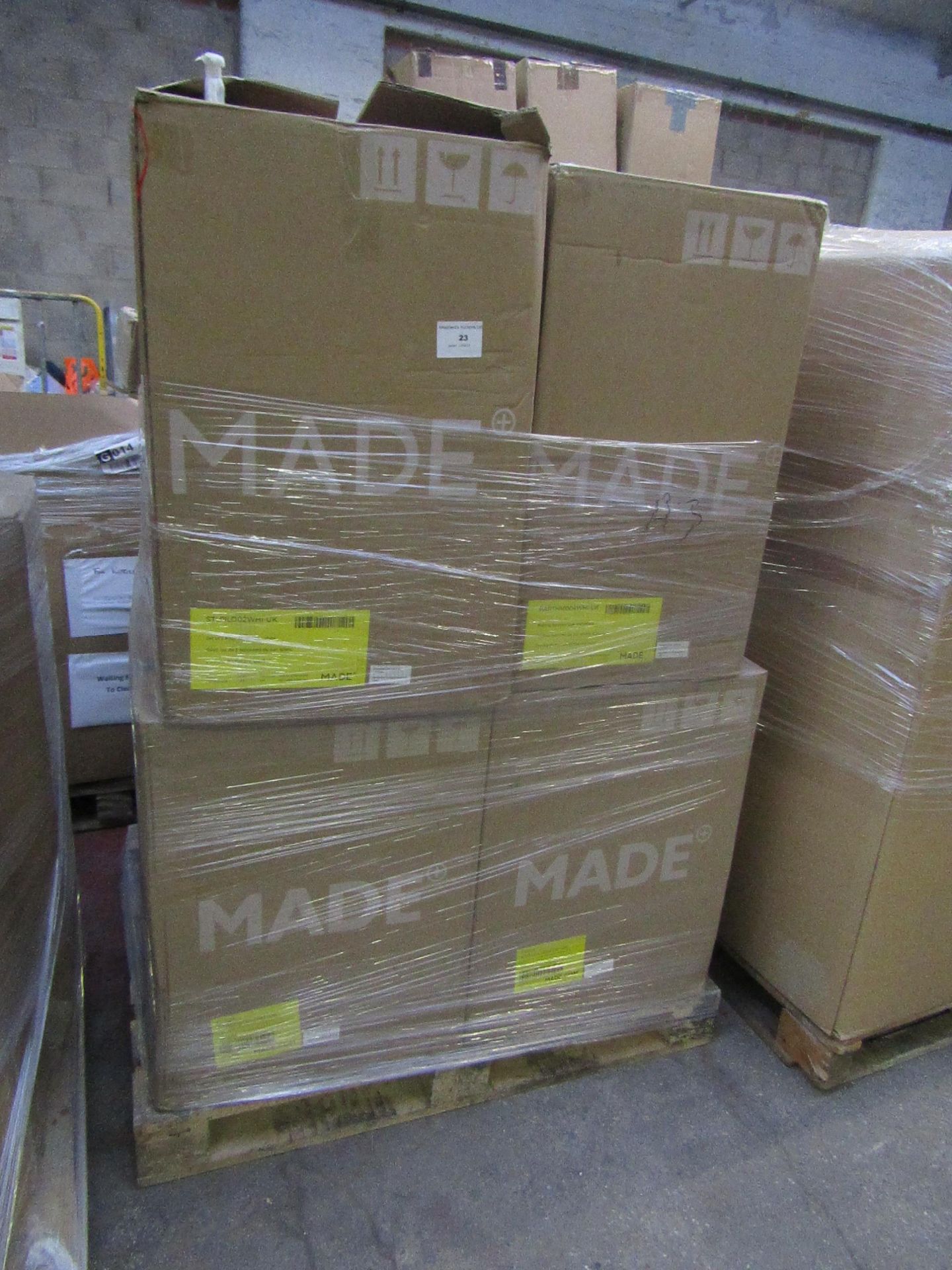 | 1X | PALLET OF RAW CUSTOMER RETURNS MADE.COM STOCK UNMANIFESTED, WE HAVE NO IDEA WHAT IS ON THIS