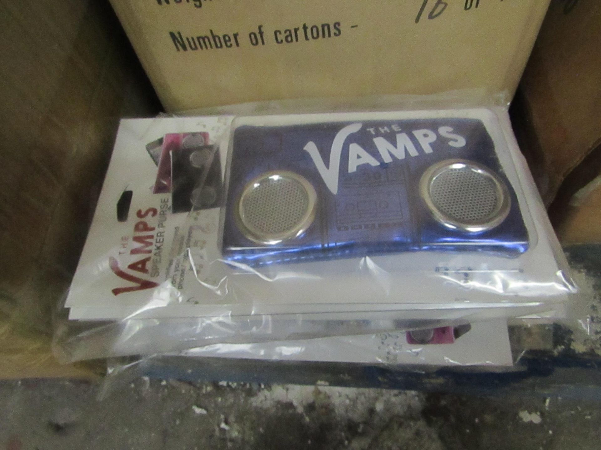 The Vamps Purses with Built in speakers, new and packaged.