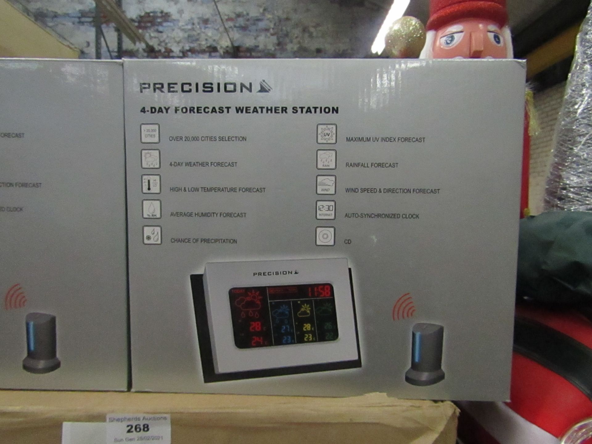 Precision 4 day forecast weather station, unchecked and boxed.