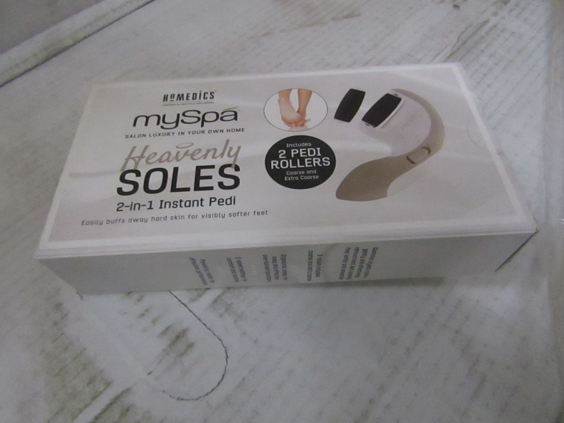 2x Homedics - My Spa Heavenly soles 2 in 1 instant pedi - Unused & Boxed.