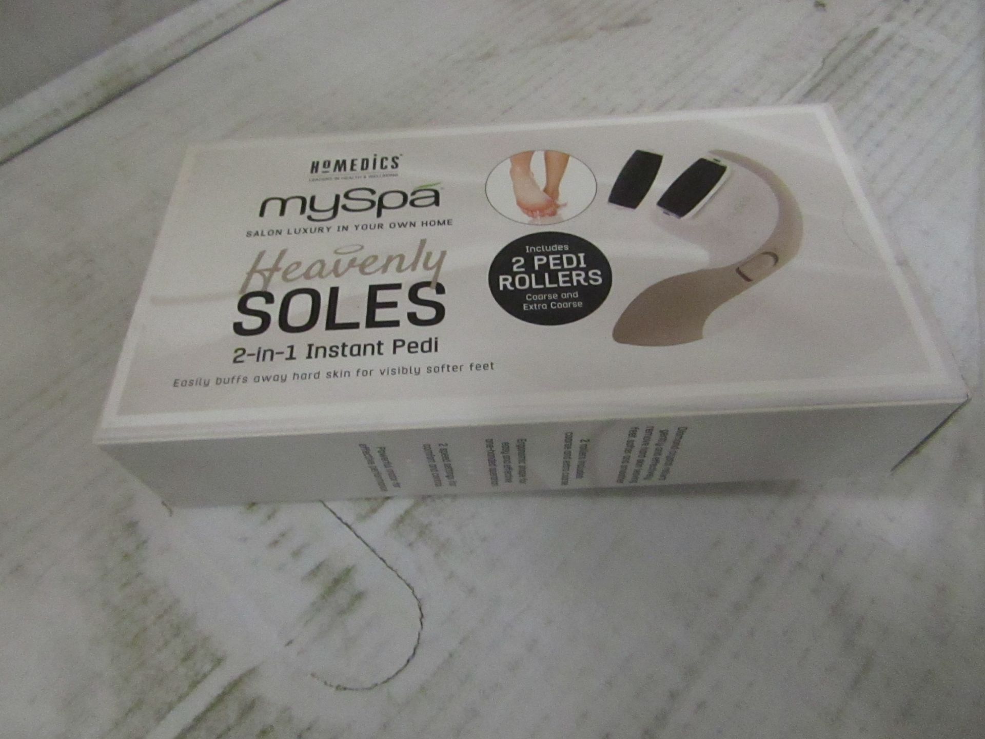 2x Homedics - My Spa Heavenly soles 2 in 1 instant pedi - Unused & Boxed.