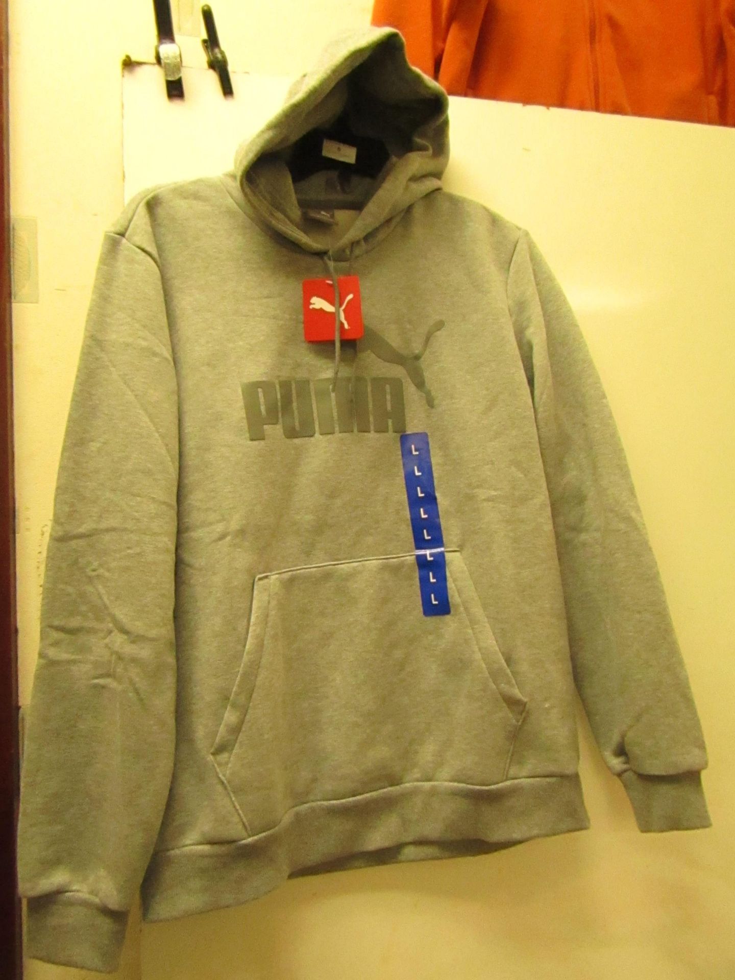 1 x Puma Mens Paragon Hoodie Grey Heather size L new with tag