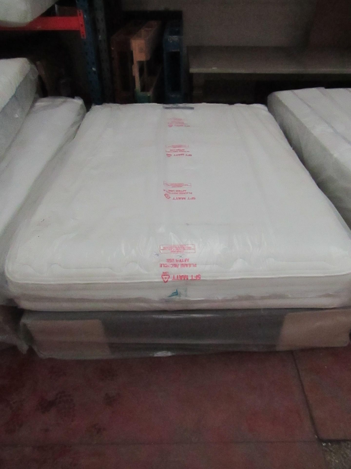 Silent night Kingsize mattress with divan base, ex-display so item may contain a few marks etc.