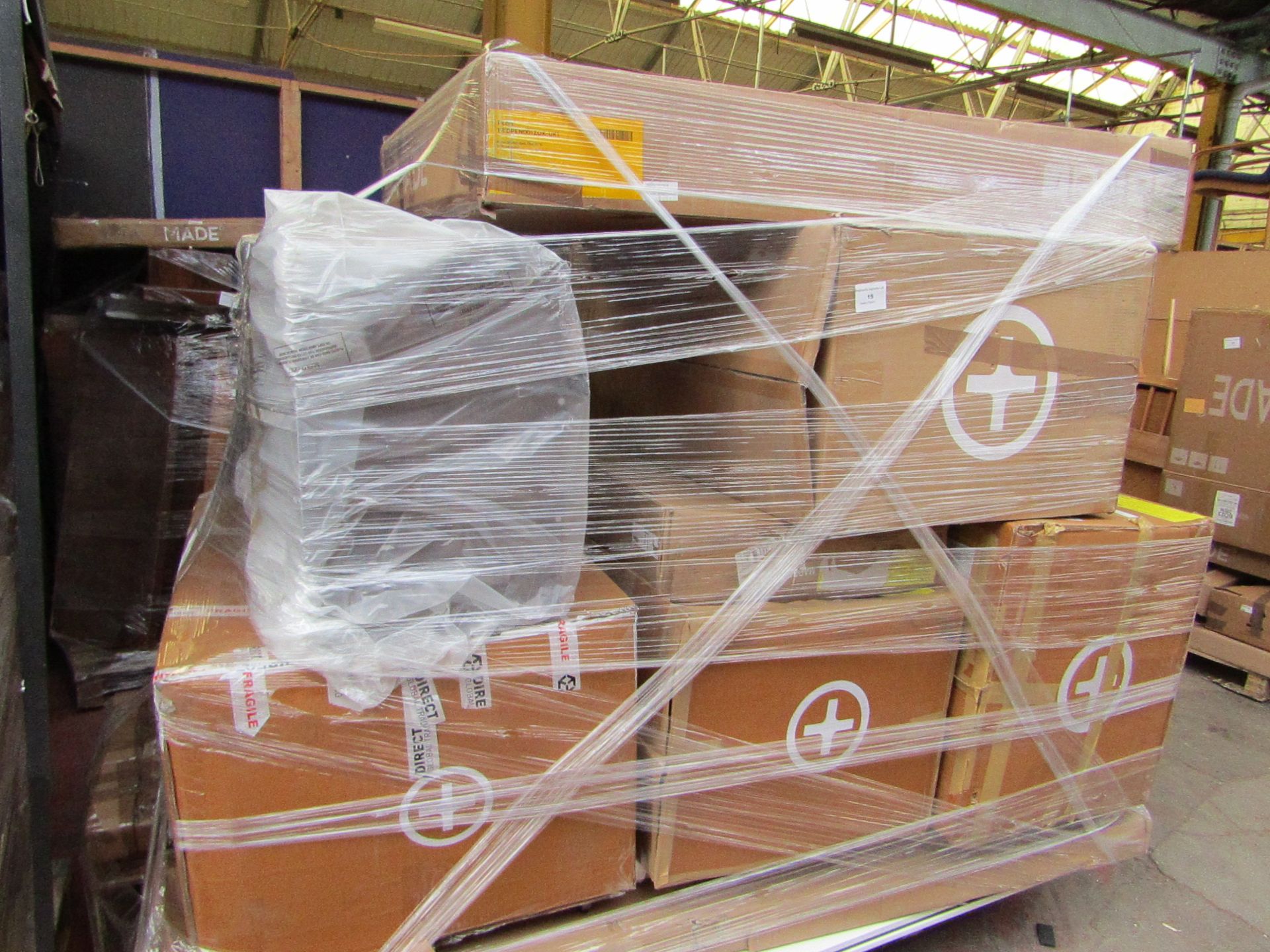 | 1x | PALLET OF COMPLETELY RAW MADE.COM RETURNS THE MANIFEST IS BELOW, PLEASE NOTE THE MANIFEST MAY