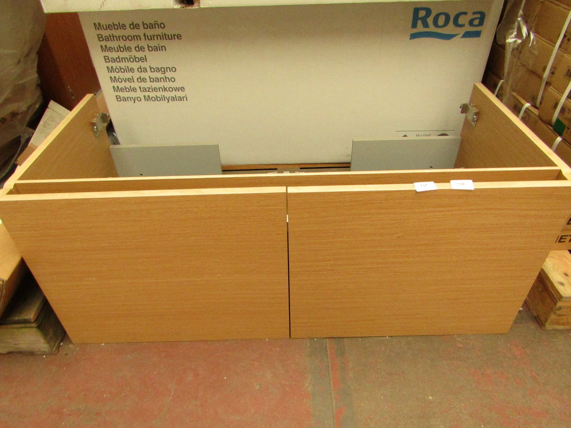 Roca 1085mm light up vanity bathroom unit with built in lighting, new and boxed. RRP Circa when