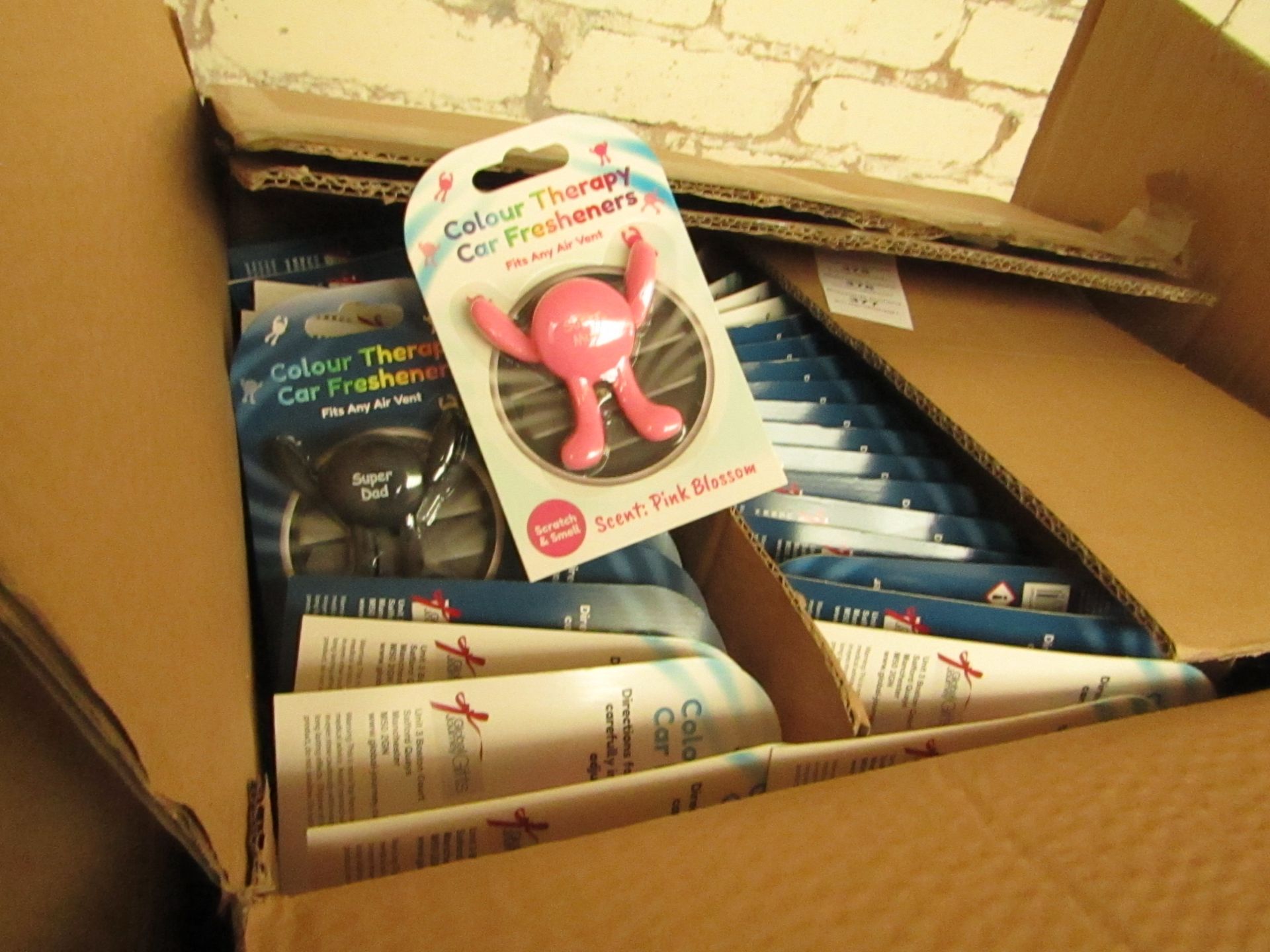Box of approx 64 Colour Therapy Car Fresheners - New & Packaged