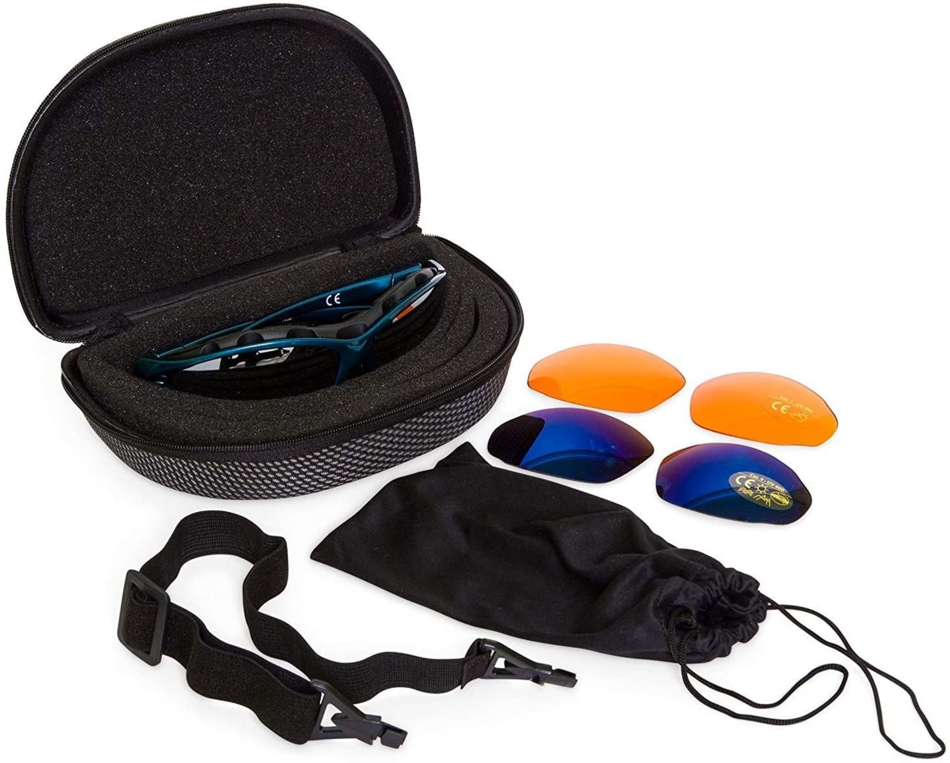 2x Vivess - Sportbrille Sport Glasses case - RRP £14.99 each packaged unchecked - Image 2 of 2