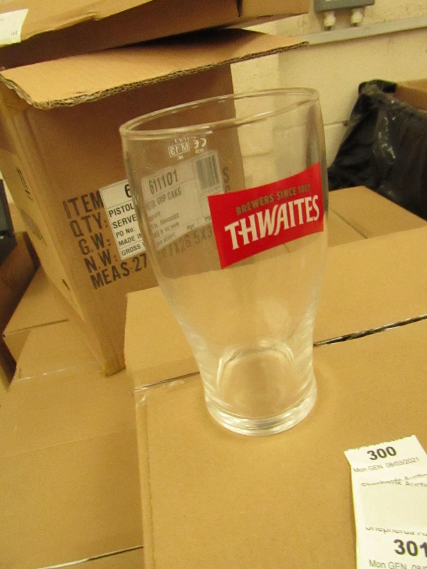 12x Thwaites Pint Glasses - New & Boxed.