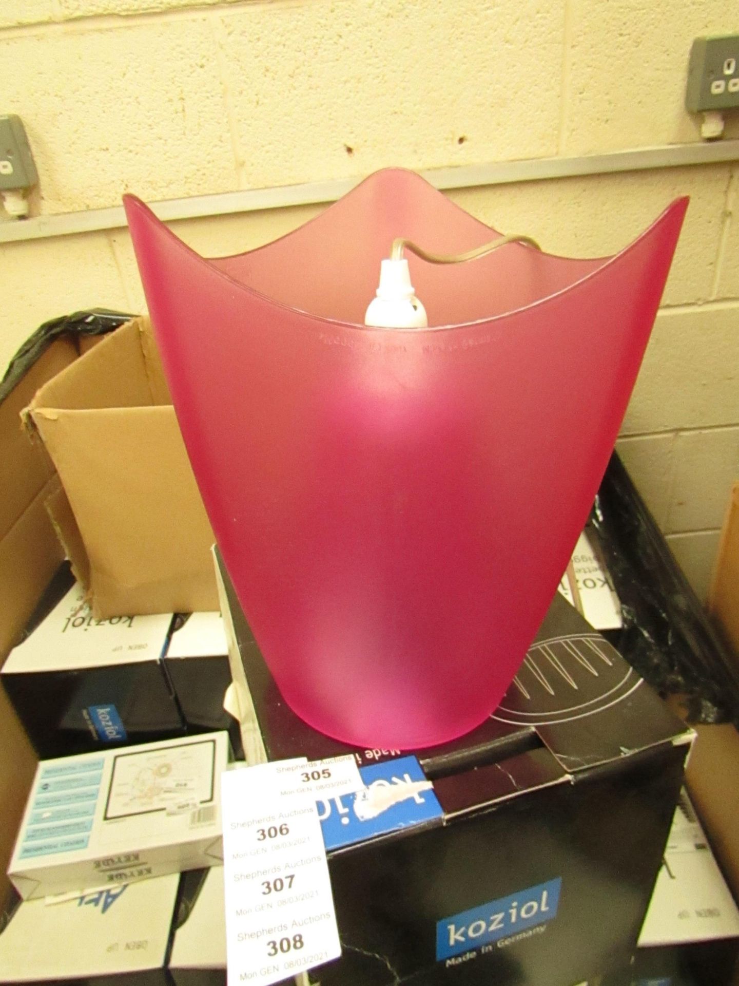 Koziol - Plastic Pink Desk Lamp (EU Plug) - New & Boxed.