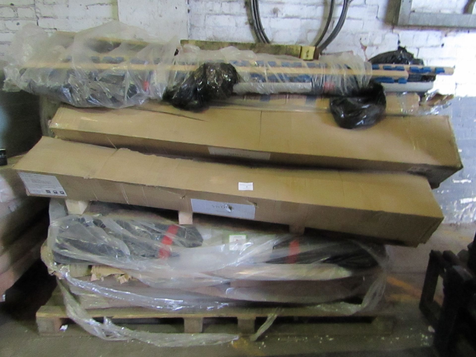 | 2x | PALLETS OF SWOON BED FRAME PARTS, ALL RAW CUSTOMER RETURNS | UNCHECKED RETURNS |