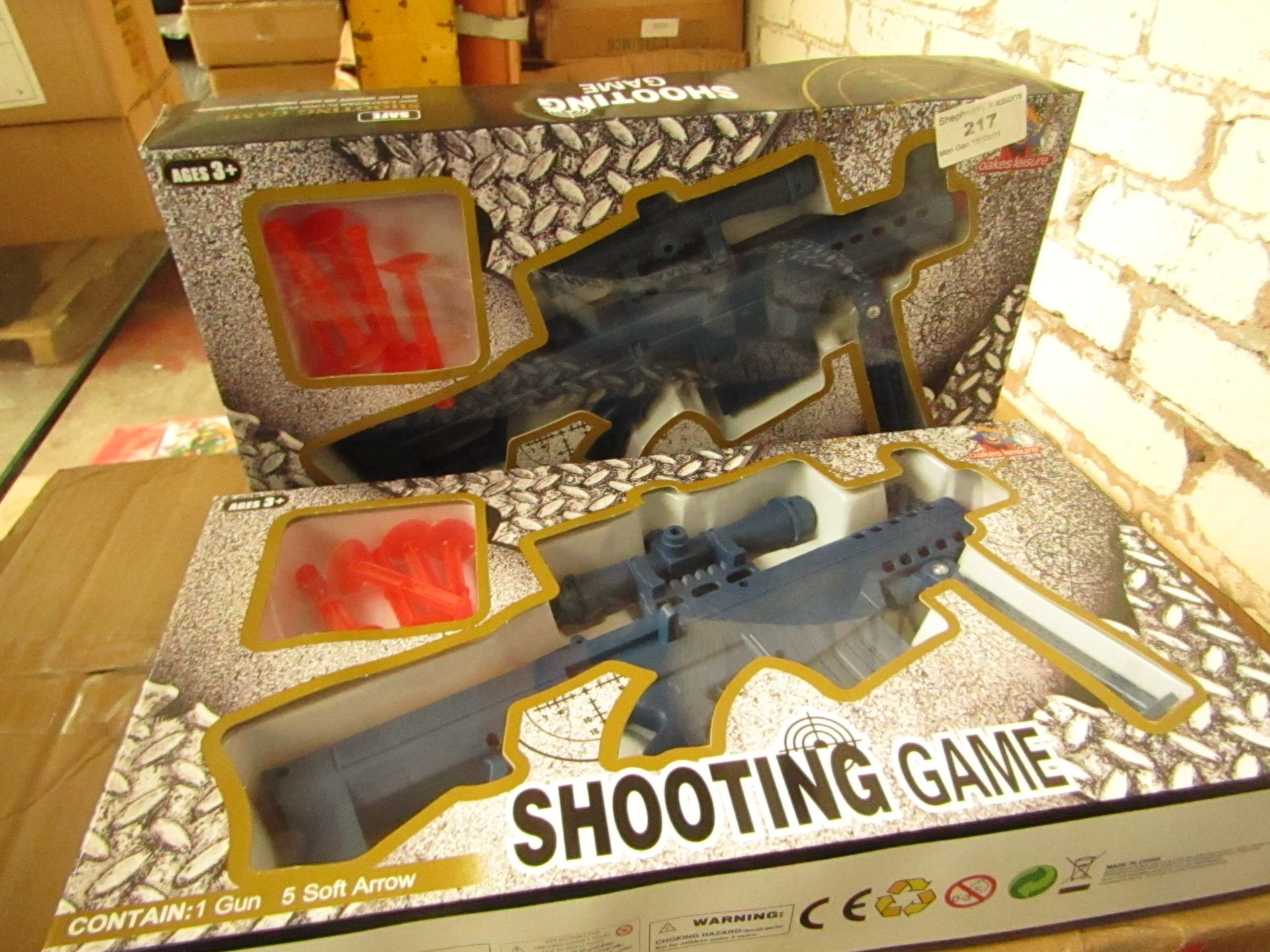 2x Shooting Game Kids Sets - New & Boxed - See Image for Design