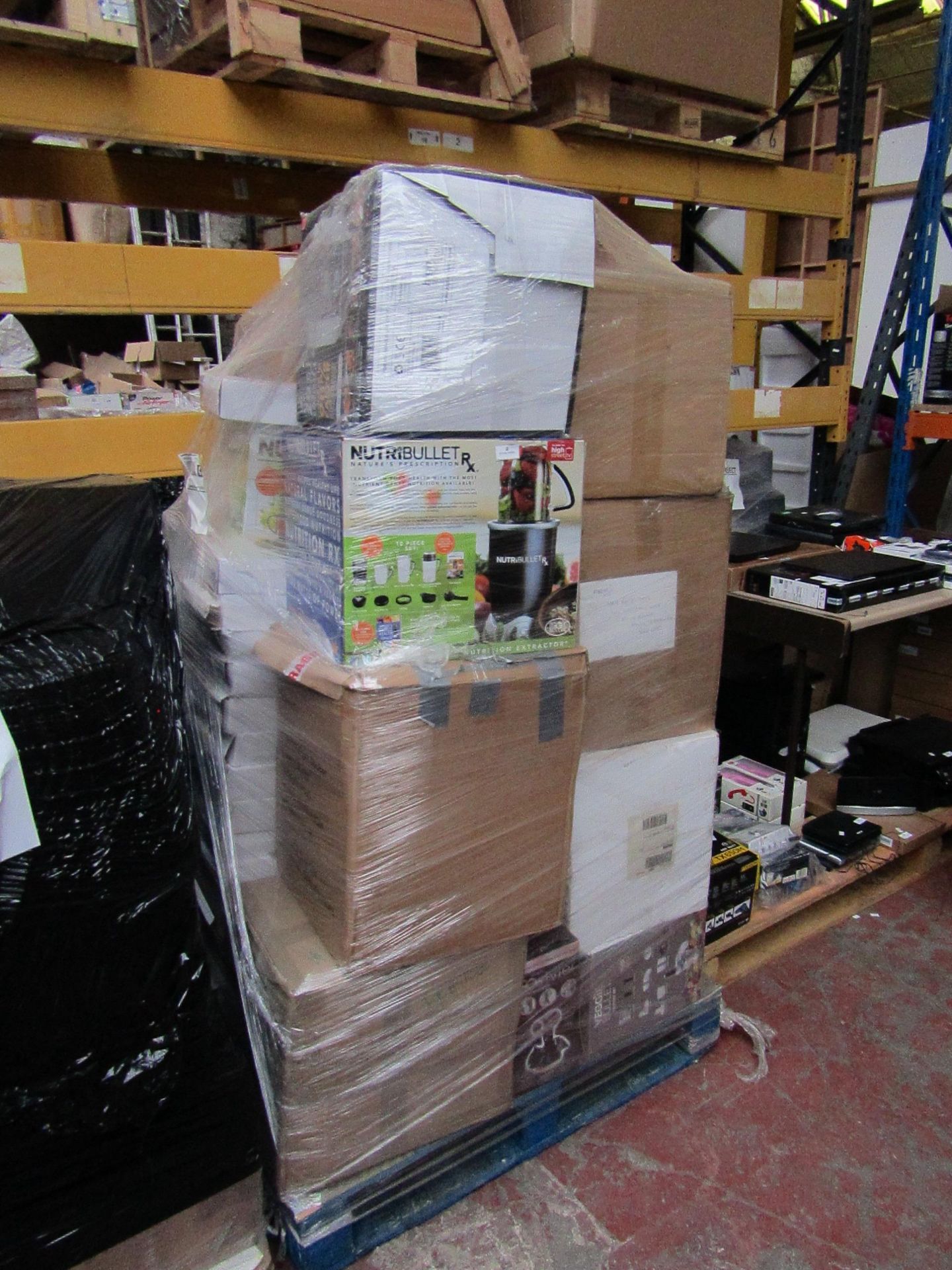 | 1X | PALLET CONTAINING APPROX 25 - 35X VARIOUS HOUSEHOLD ELECTRICALS (MAY CONTAIN YAWN AIR BEDS) |