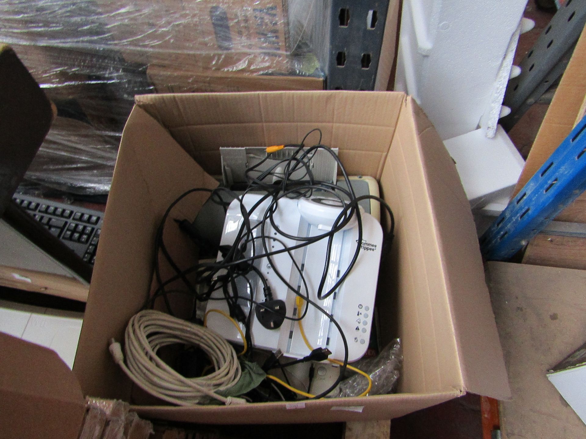Box of approx 6x various electricals, all unchecked and missing parts.
