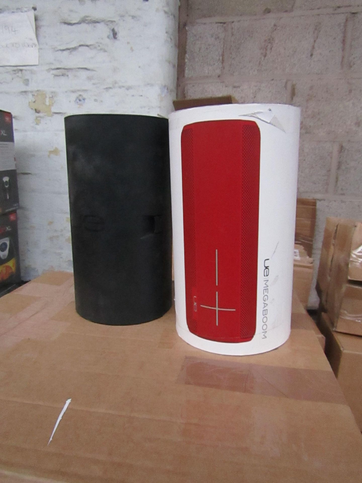 UE Megaboom speaker, unchecked. PLEASE NOTE, this lot is picked at random and you may receive a