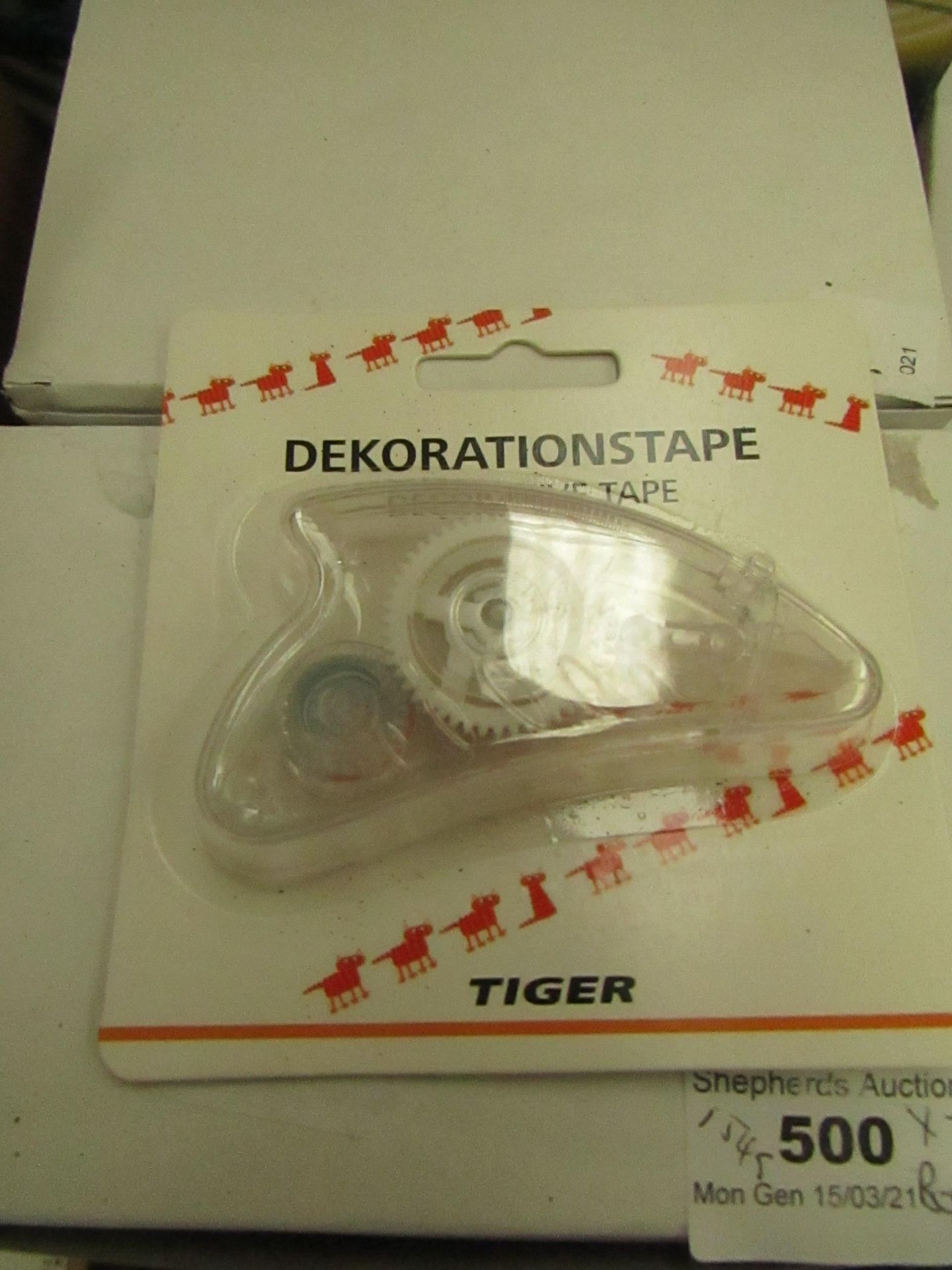 2x Boxes Containing Approx 10 Tiger Decorative Tape - Unused & Boxed.