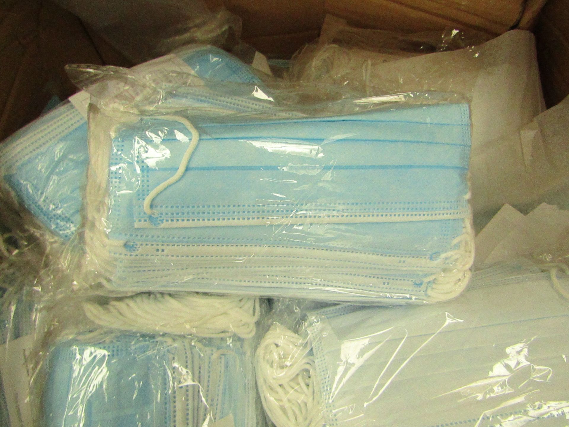 1x Pack of 50, Non-Medical, Disposable Face Masks - New & Packaged.