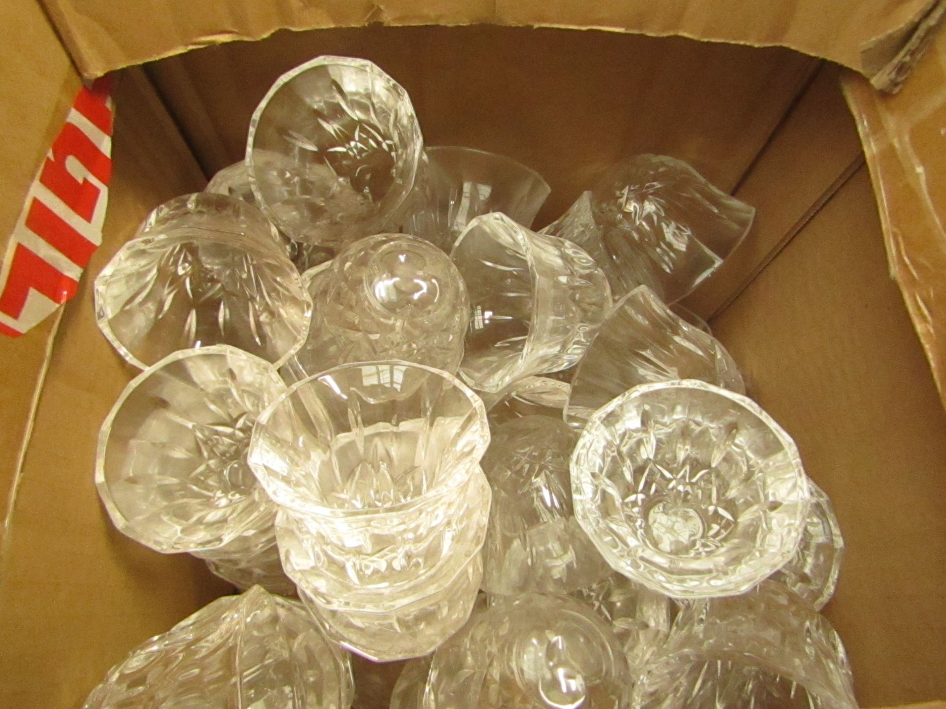50x Clear Glass Candle Holder (Taper Candle) - All Unused.